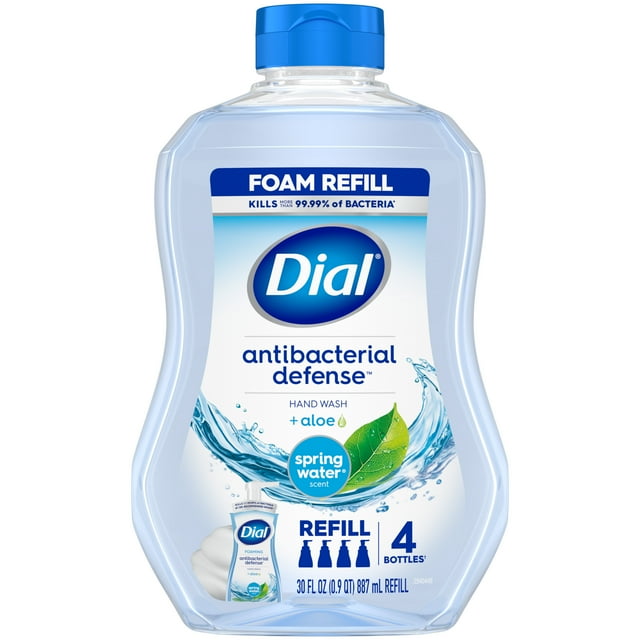 Dial Antibacterial Foaming Hand Wash Refill, Spring Water, 30 Ounce Dial