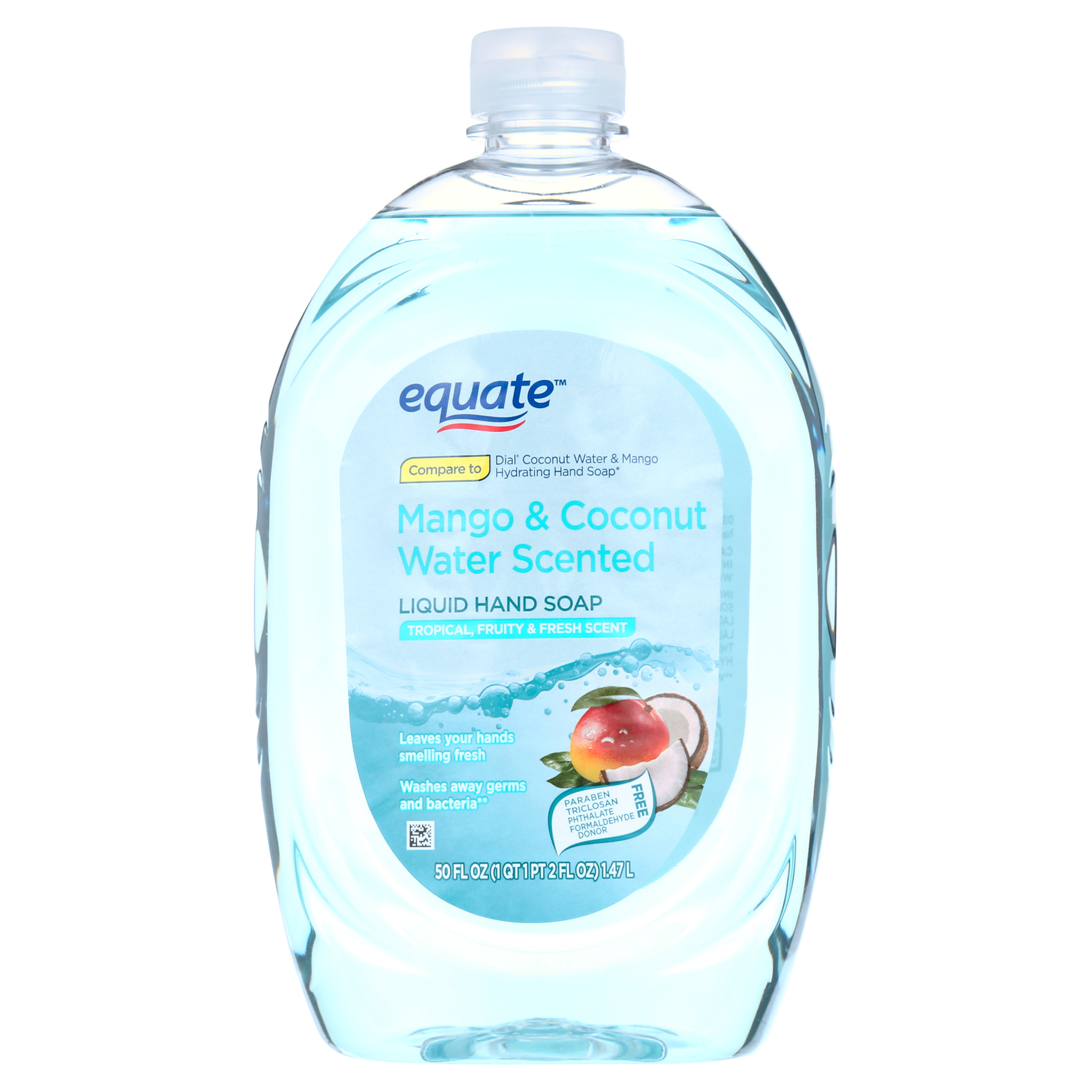 Equate Liquid Hand Soap, Mango & Coconut Water Scented, 50 oz Equate