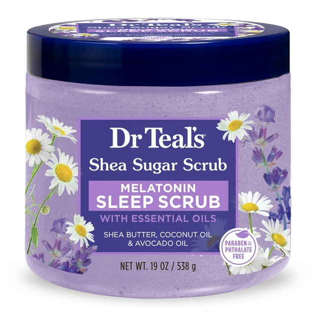 Dr Teal’s Shea Sugar Sleep Scrub with Melatonin, Lavender & Essential Oils, 19 oz Dr Teal's