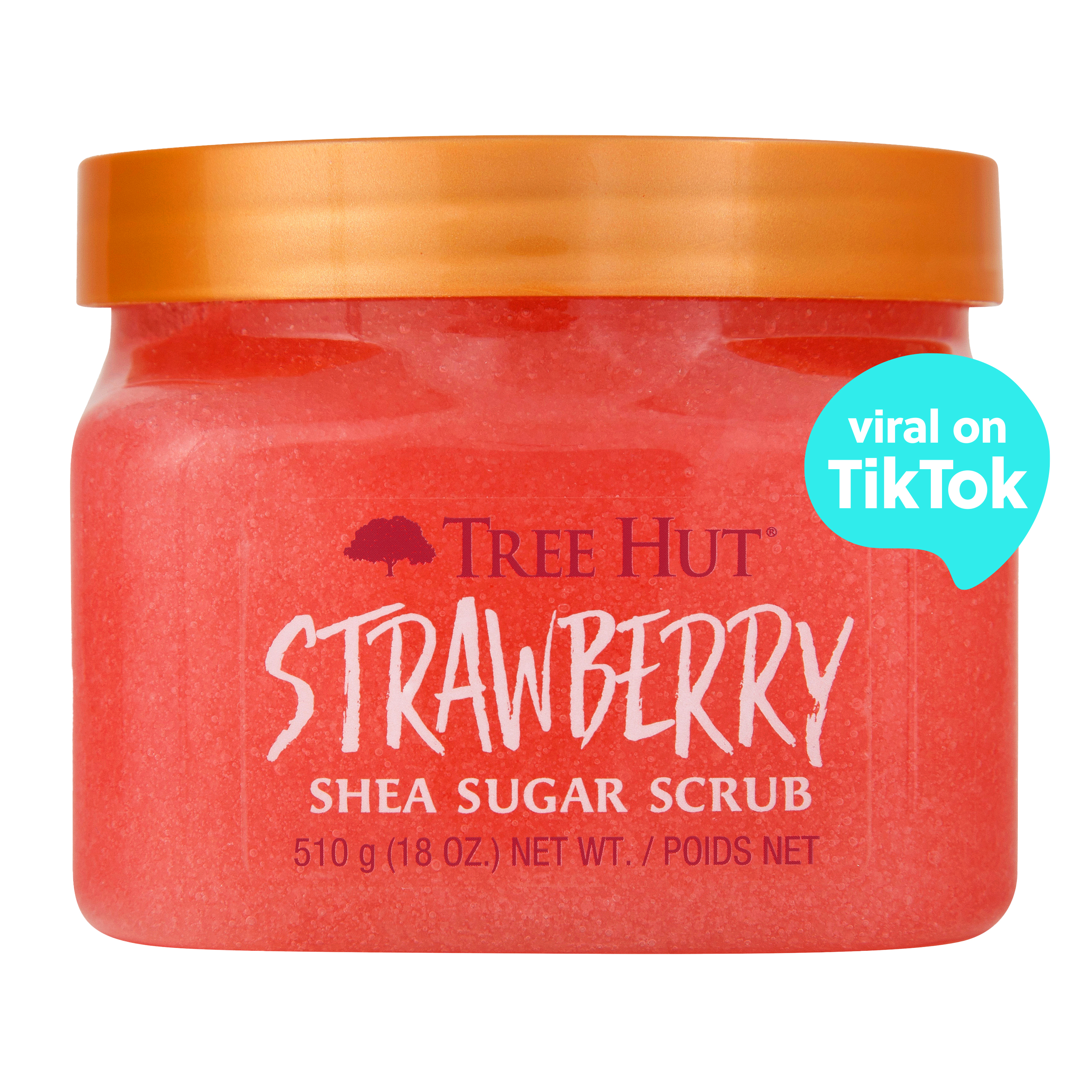 Tree Hut Shea Sugar Exfoliating Body Scrub Strawberry, 18 oz Tree Hut