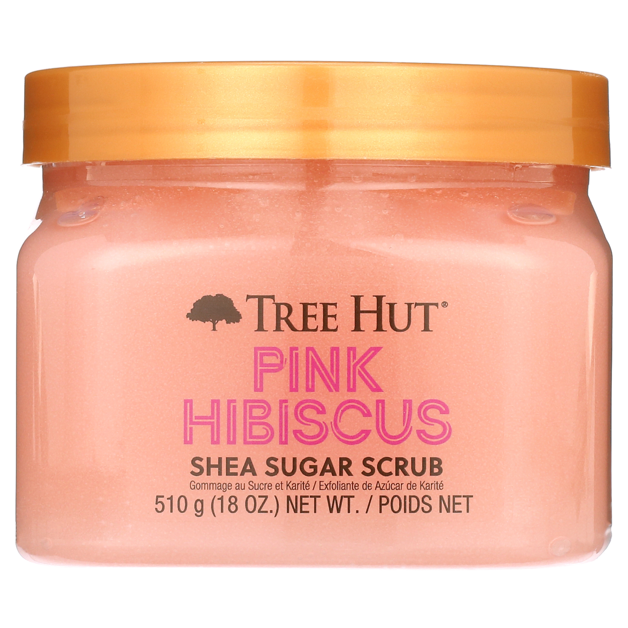 Tree Hut Body Scrub, Shea Sugar Hydrating Exfoliator for Softer, Smoother Skin, Pink Hibiscus, 18 oz Tree Hut