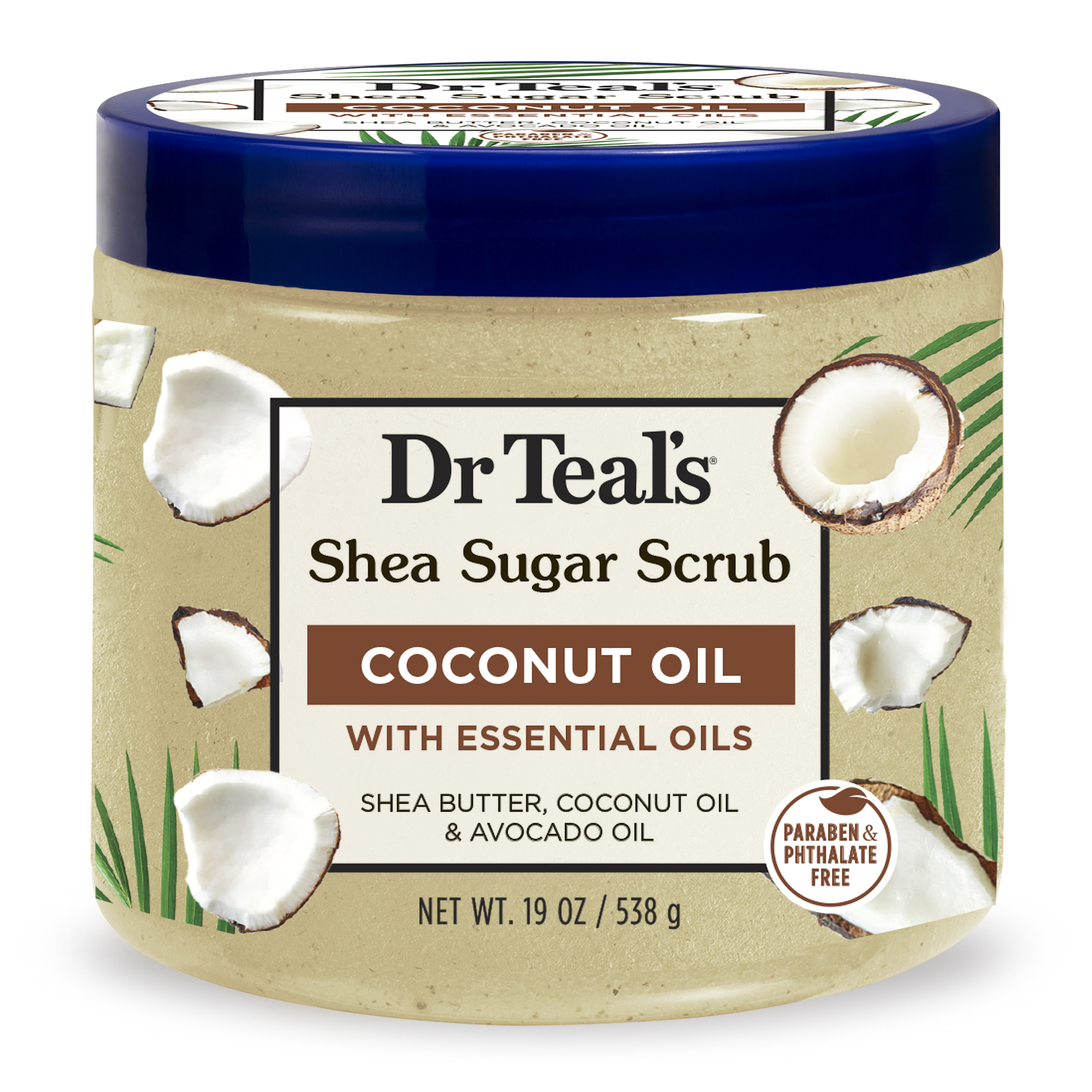 Dr Teal's Shea Sugar Body Scrub, Coconut Oil with Essential Oils, 19 oz Dr Teal's