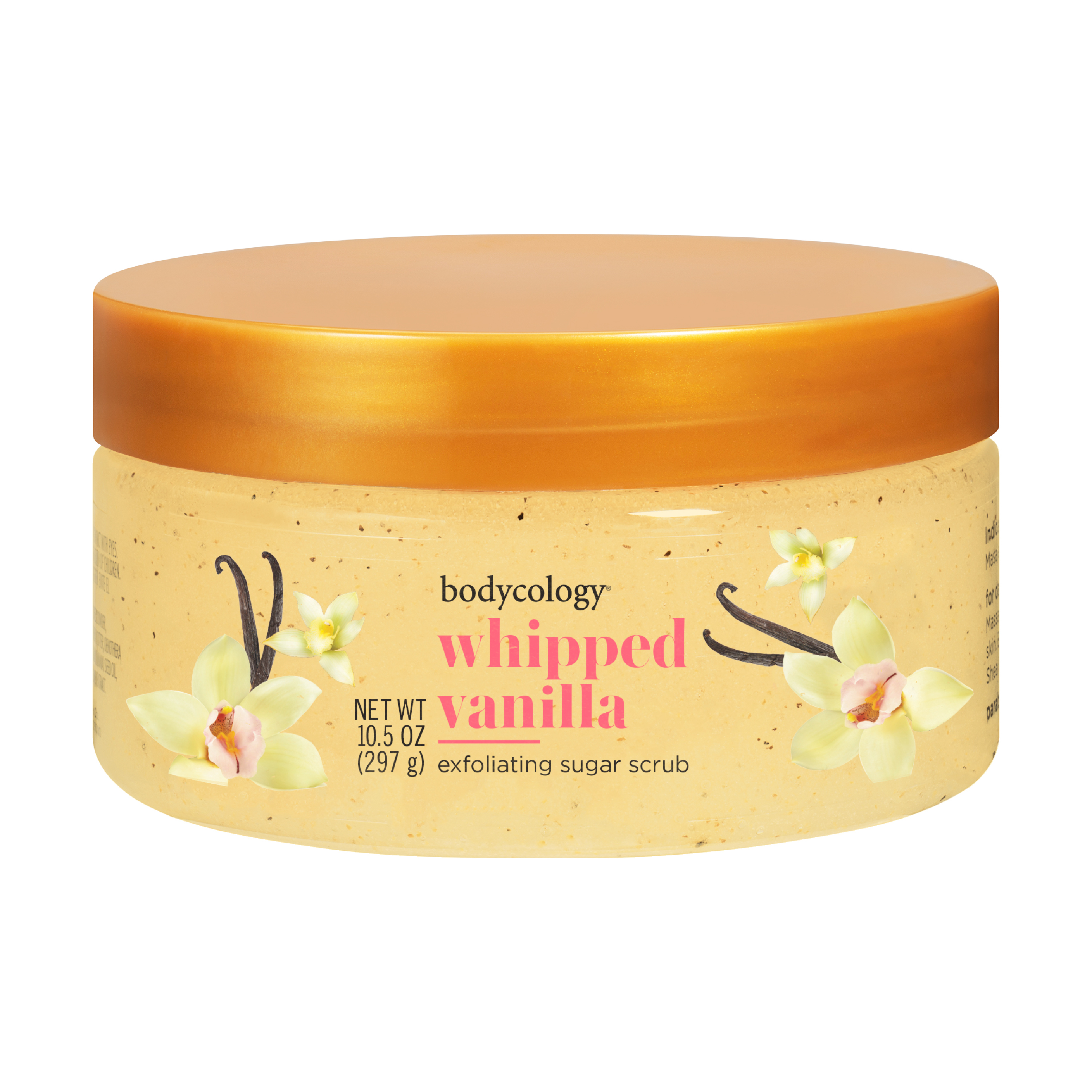 Bodycology Exfoliating Sugar Scrub, Whipped Vanilla, 10.5 oz Bodycology