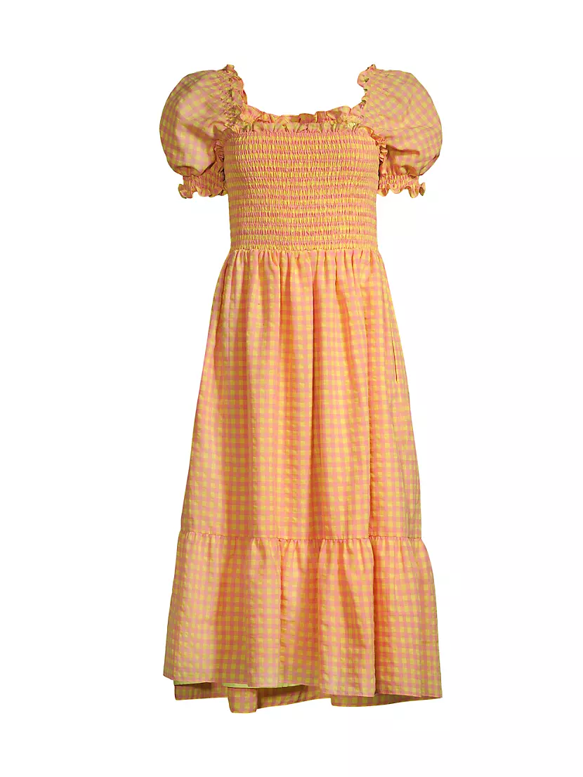 Женское Повседневное платье RACHEL PARCELL Smocked Gingham RACHEL PARCELL