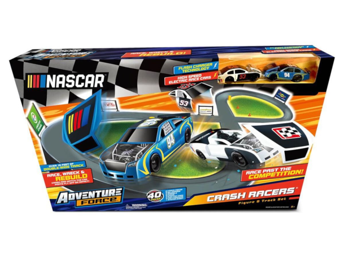 Adventure Force Crash Racers Figure 8 Circuit, Motorized Vehicle Playset, Children Ages 5+ Adventure Force