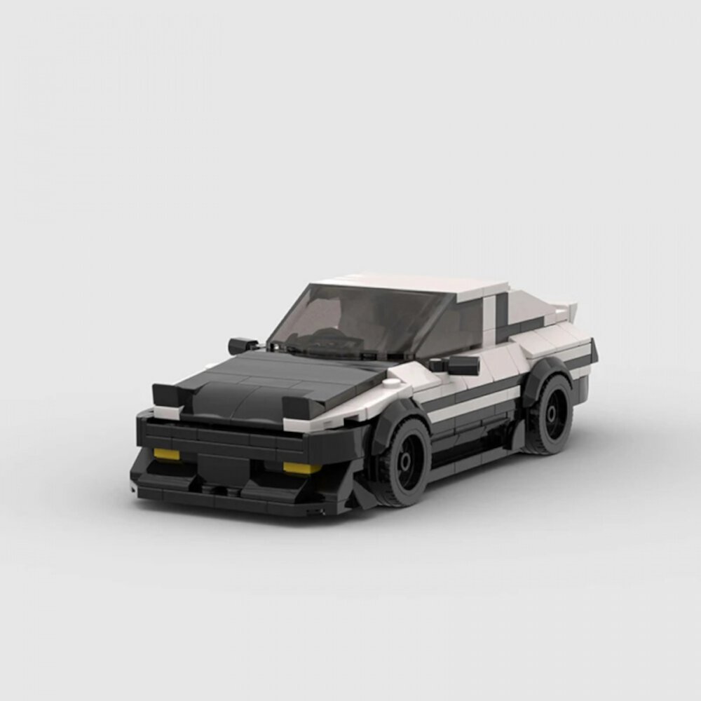 BeeEtMoc Speed Champion Black and White AE86 Drift Racing Model Construction Kit Collecting Racing Toys makes a Great Gift BeeEtMoc