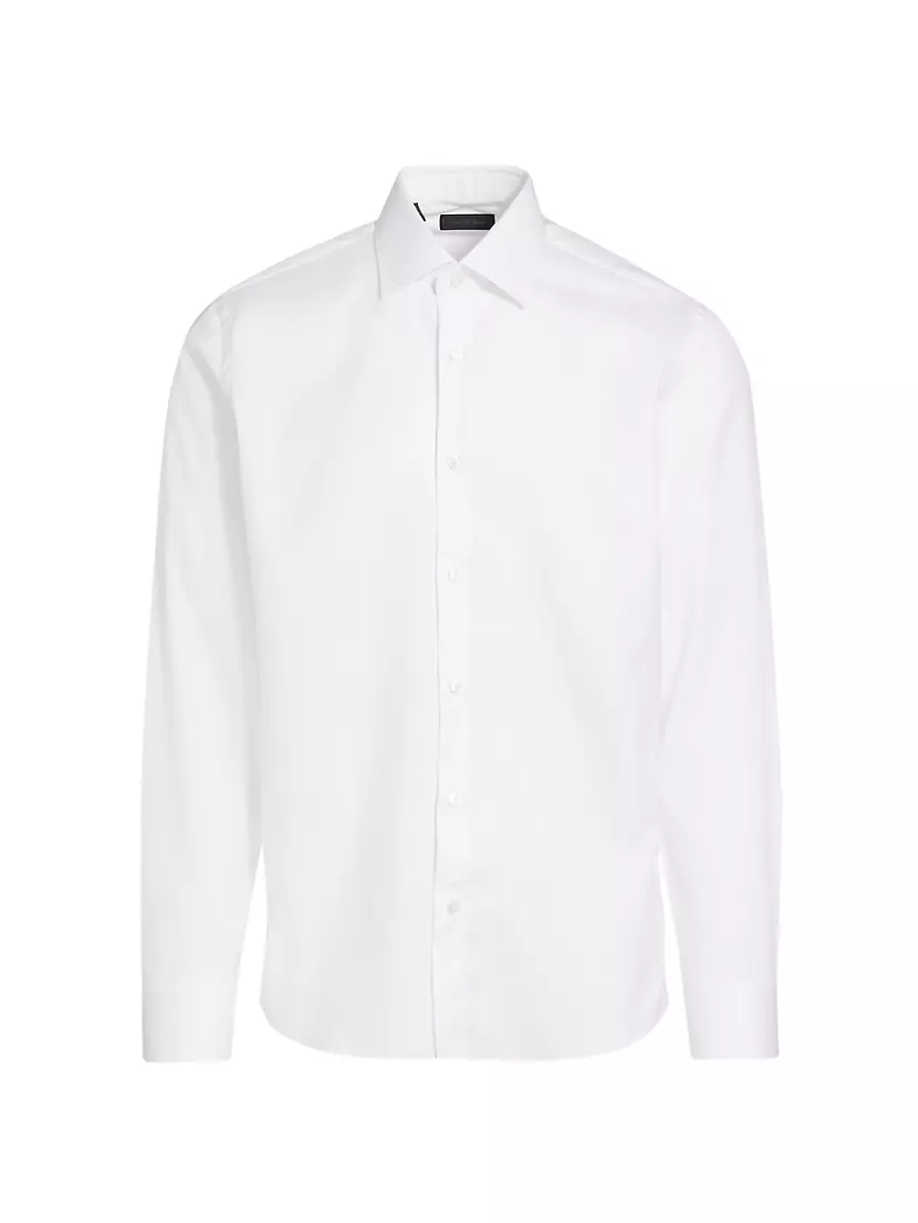 Мужская Классическая рубашка Saks Fifth Avenue Poplin с пуговицами Saks Fifth Avenue