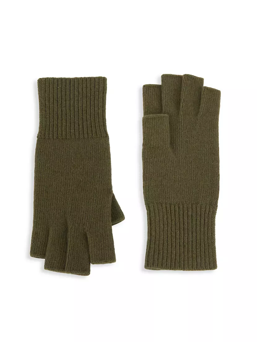 Зимние перчатки Saks Fifth Avenue COLLECTION Cashmere Fingerless Saks Fifth Avenue