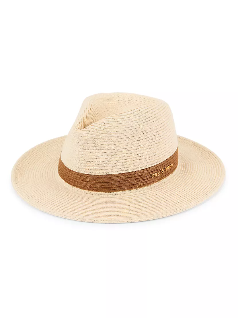 Шляпа федора Rag & Bone City Straw Fedora Rag & Bone