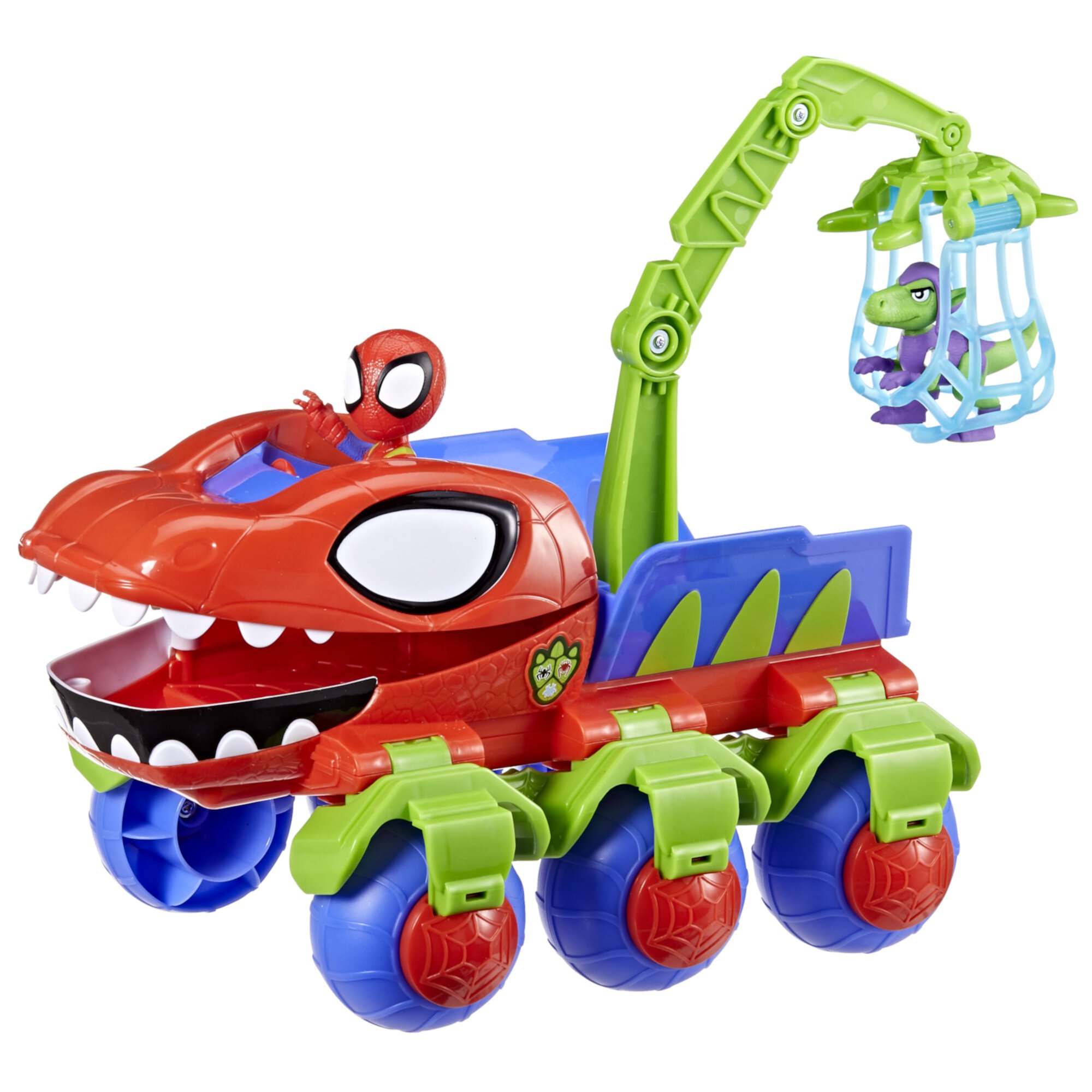 Spidey and His Amazing Friends Dino-Webs Crawler Vehicle with Spider-Man Action Figure, Christmas Gifts for Kids, Ages 3+ Marvel