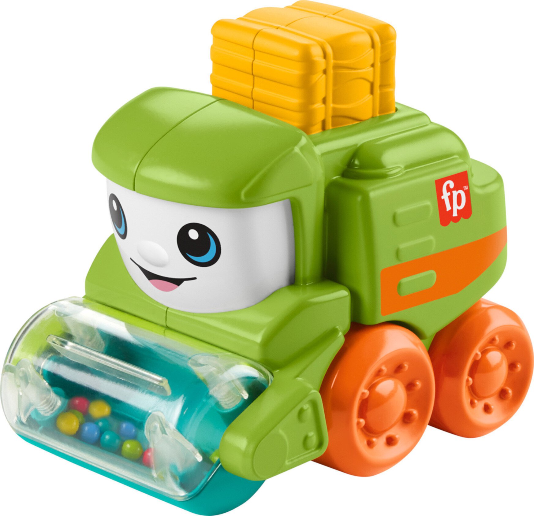 Fisher-Price Rollin’ Tractor Push-Along Toy Vehicle for Infants with Fine Motor Activities Fisher-Price