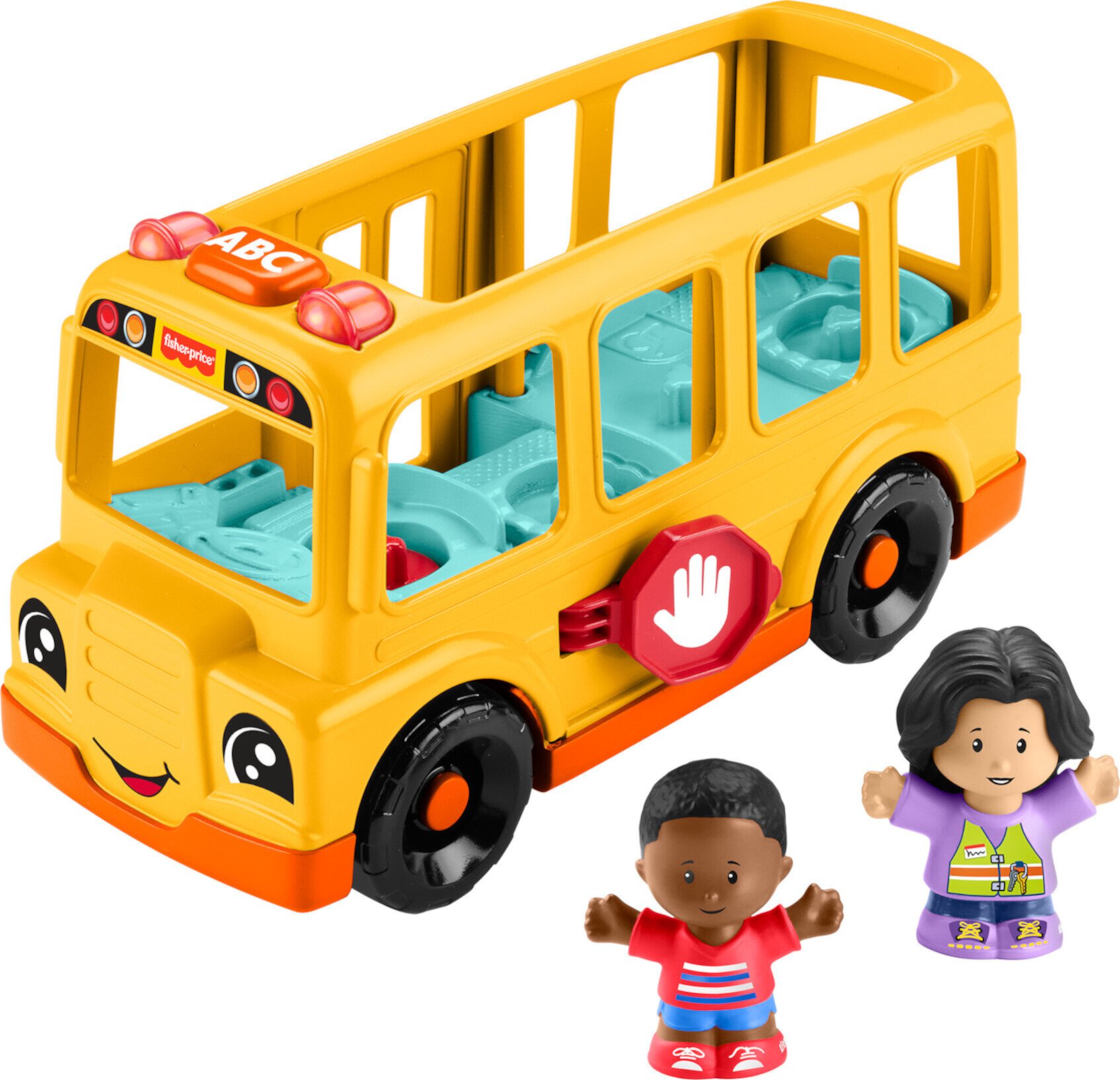 Fisher-Price Little People School Bus Musical Toddler Toy Vehicle with 2 Figures Little People