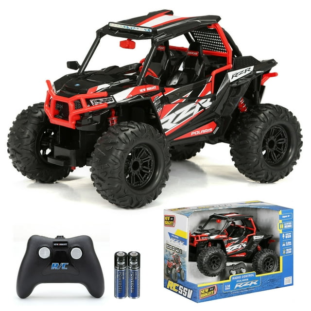 New Bright (1:14) Polaris RZR Battery Remote Control Red ATV 2.4GHz USB, 1475U-2R Child New Bright