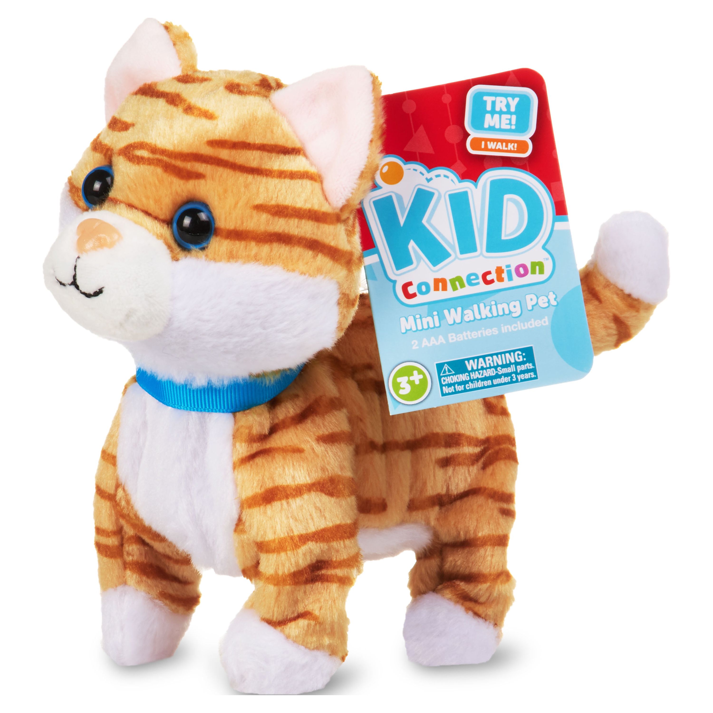 Kid Connection Miniature Electronic Walking Pet, Orange Cat, Toddler Toys Kid Connection