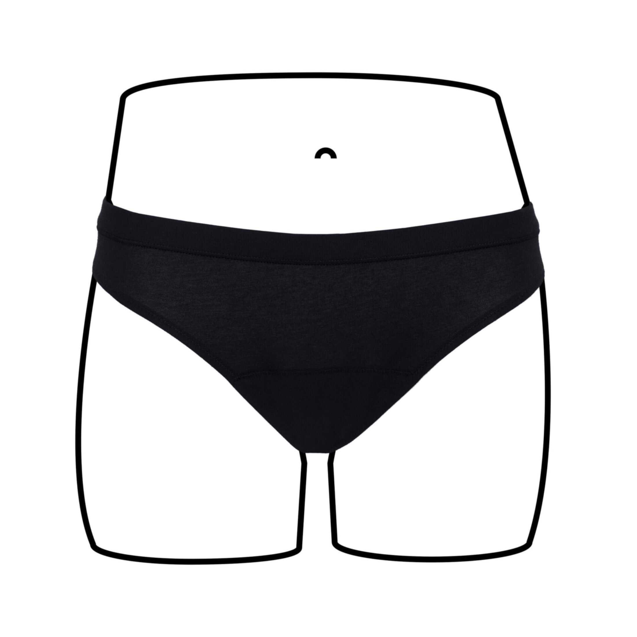 Женское Менструальное нижнее белье Thinx Teens Cotton Bikini Leakproof, Размер 15/16, Черное Thinx