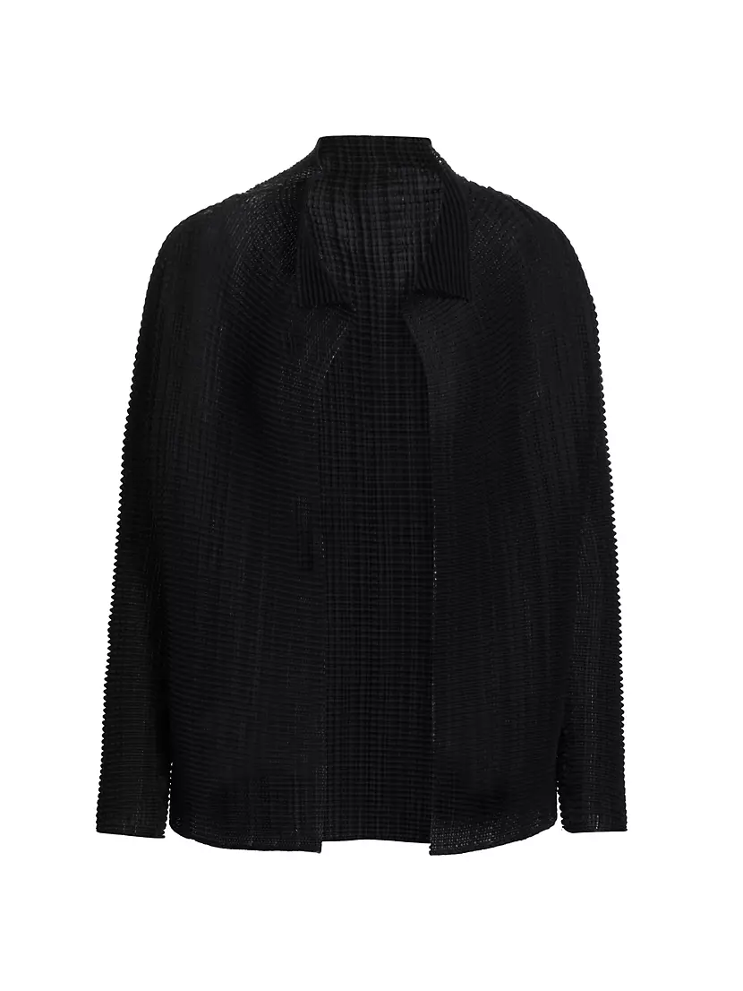 Wooly Pleats Knit Cardigan Issey Miyake