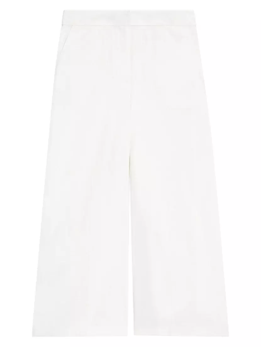 Terena Linen-Blend Wide Crop Pants Theory