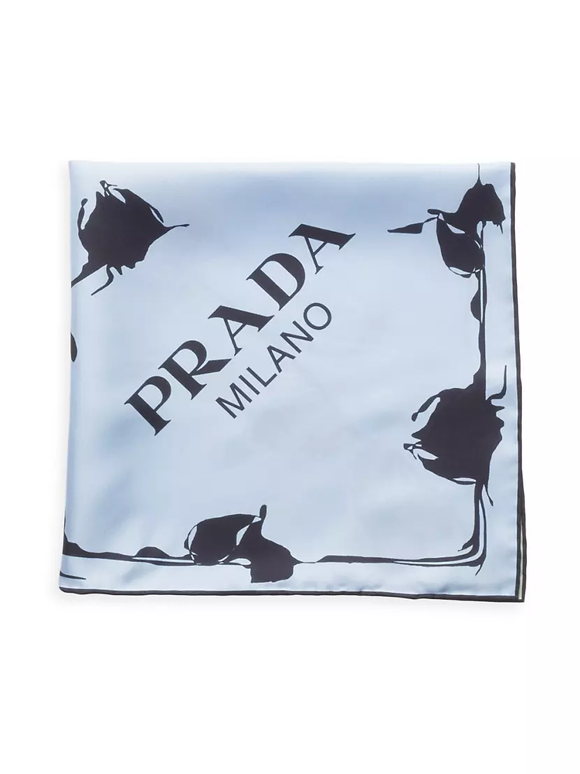 Платок Prada Printed Silk Twill 55CM Prada