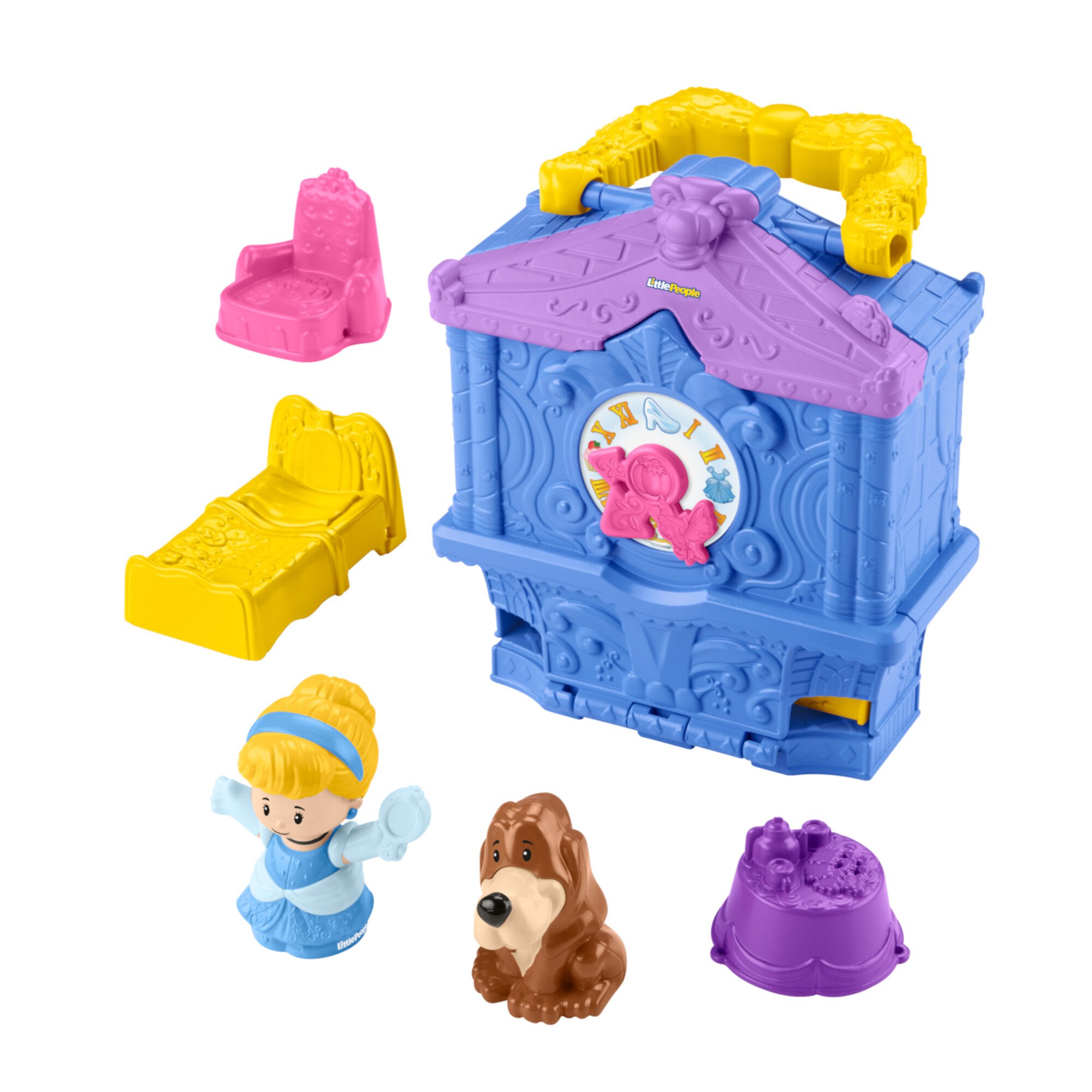 Disney Princess Cinderella on-the-go Playset for Toddler Pretend Play, 2 Figures Little People