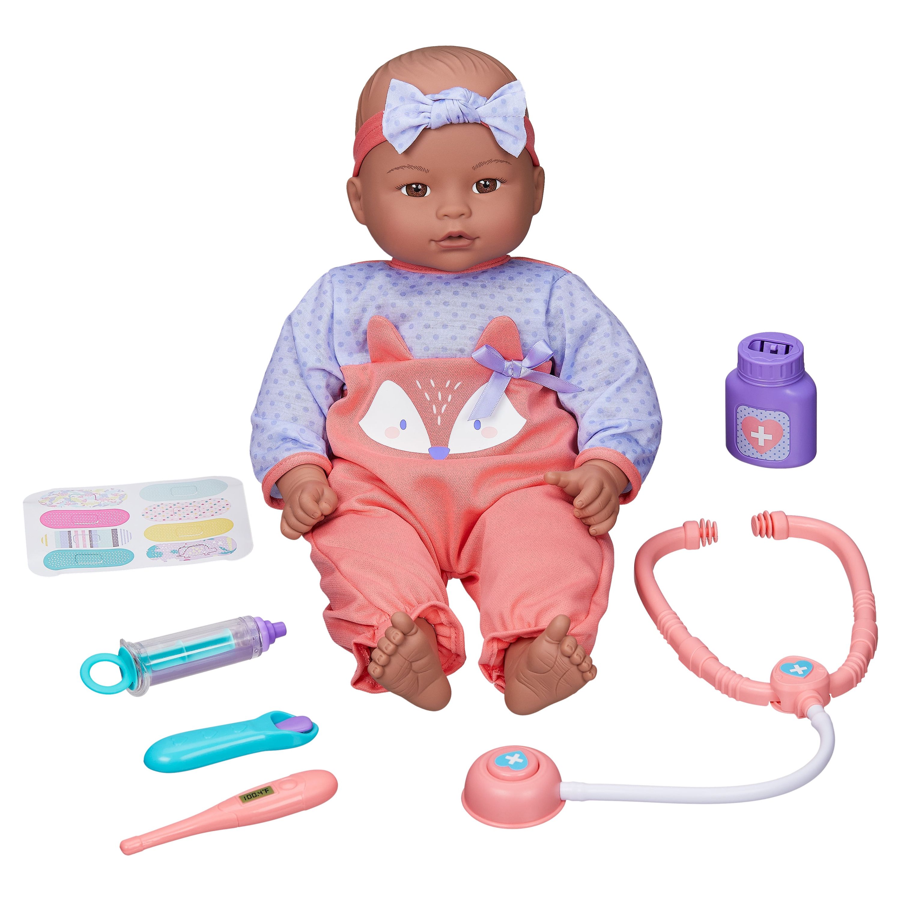 My Sweet Love 16" Get Better Now Baby Doll Play Set, Brown Eyes, Dark Skin Tone My Sweet Love