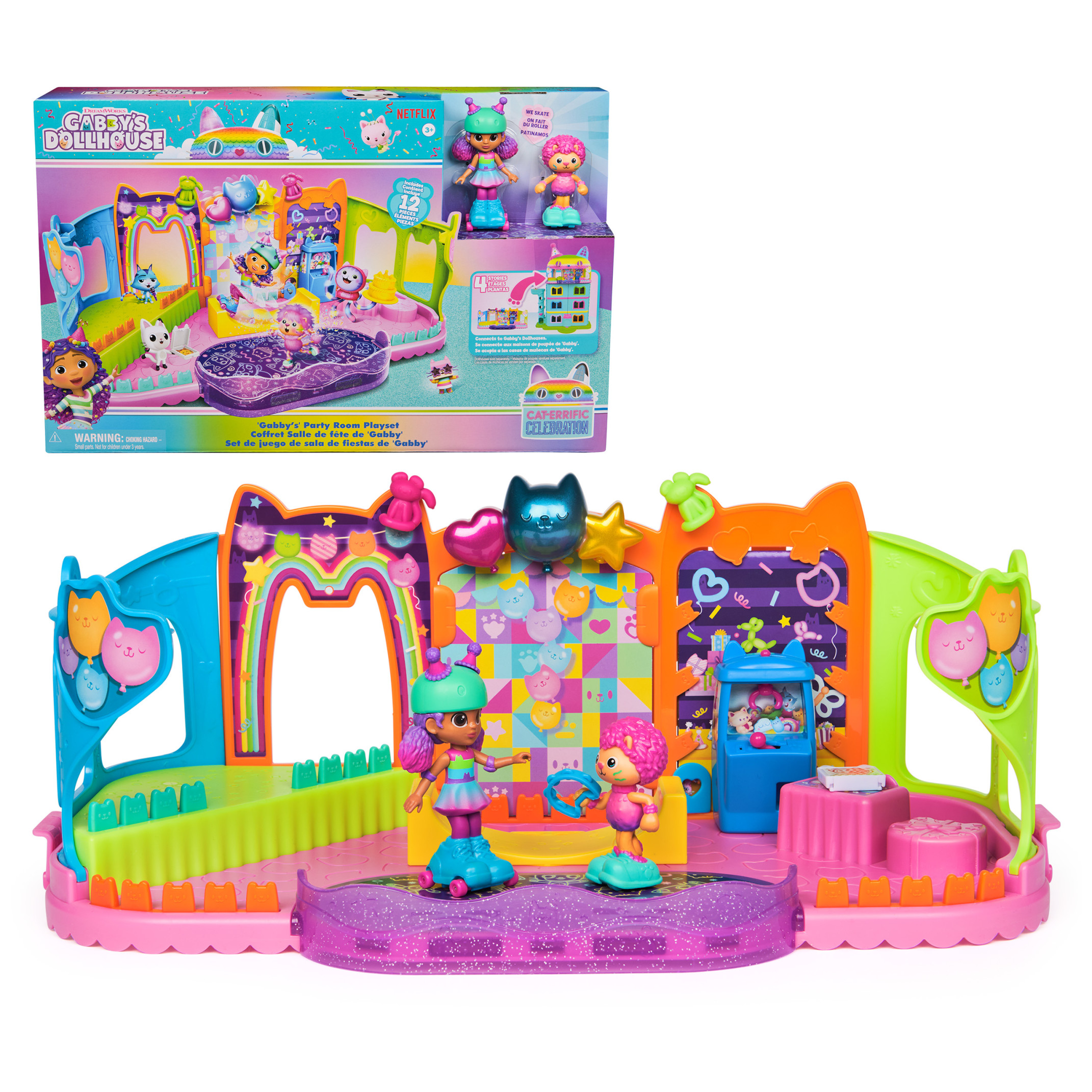 Gabby’s Dollhouse, Party Room Playset with Toy Figures, Furniture & Accessories Gabby's Dollhouse