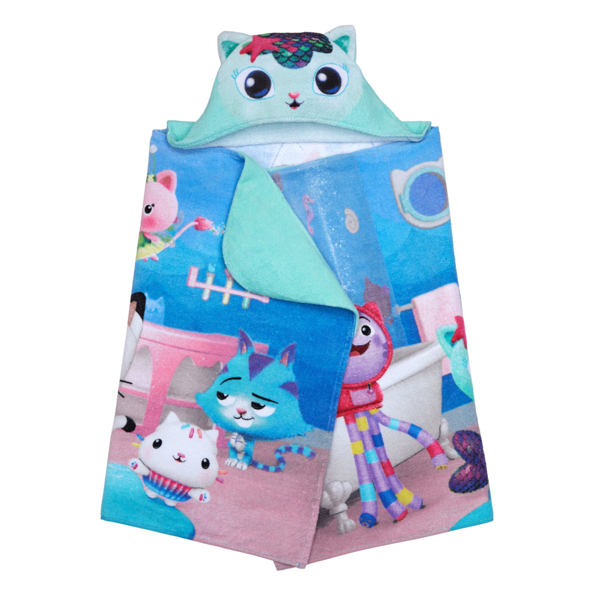 Gabby's Dollhouse Mercat Kids Cotton Hooded Towel Gabby's Dollhouse