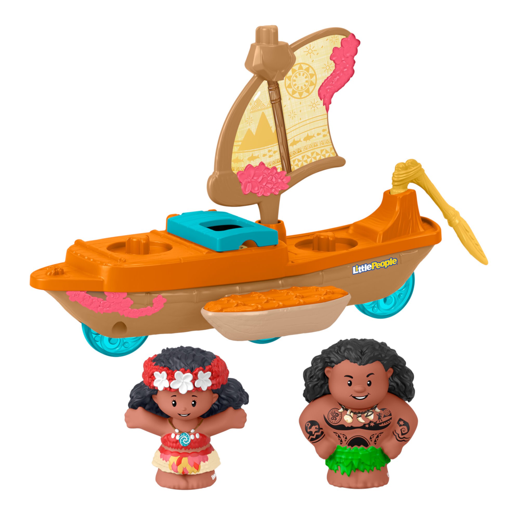 Disney Princess Moana Toys, Moana & Maui’s Canoe, Fisher-Price Little People Toddler Toys Fisher-Price