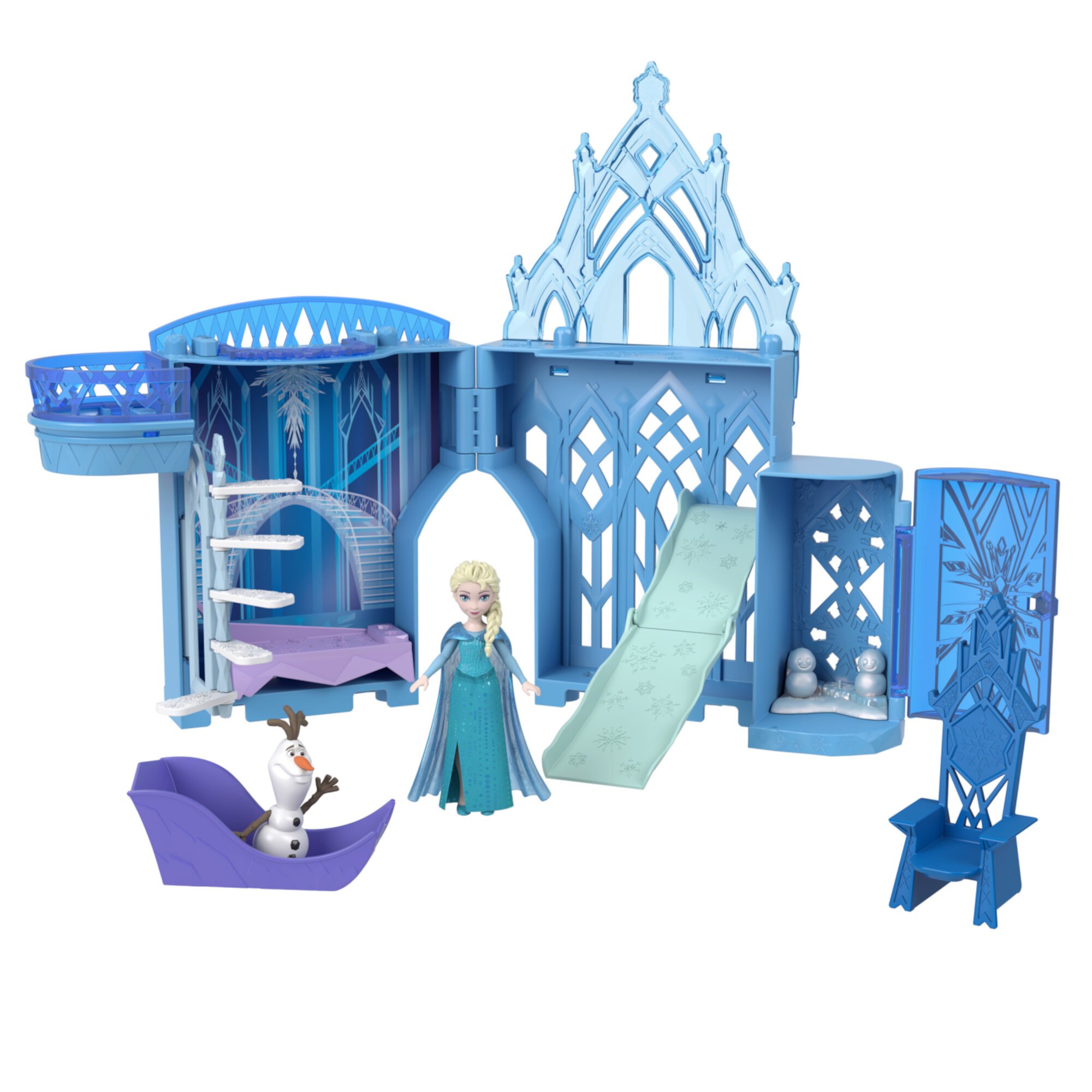 Disney Frozen Storytime Stackers Princess Elsa's Ice Palace, Doll House Playset with Small Doll Disney Frozen