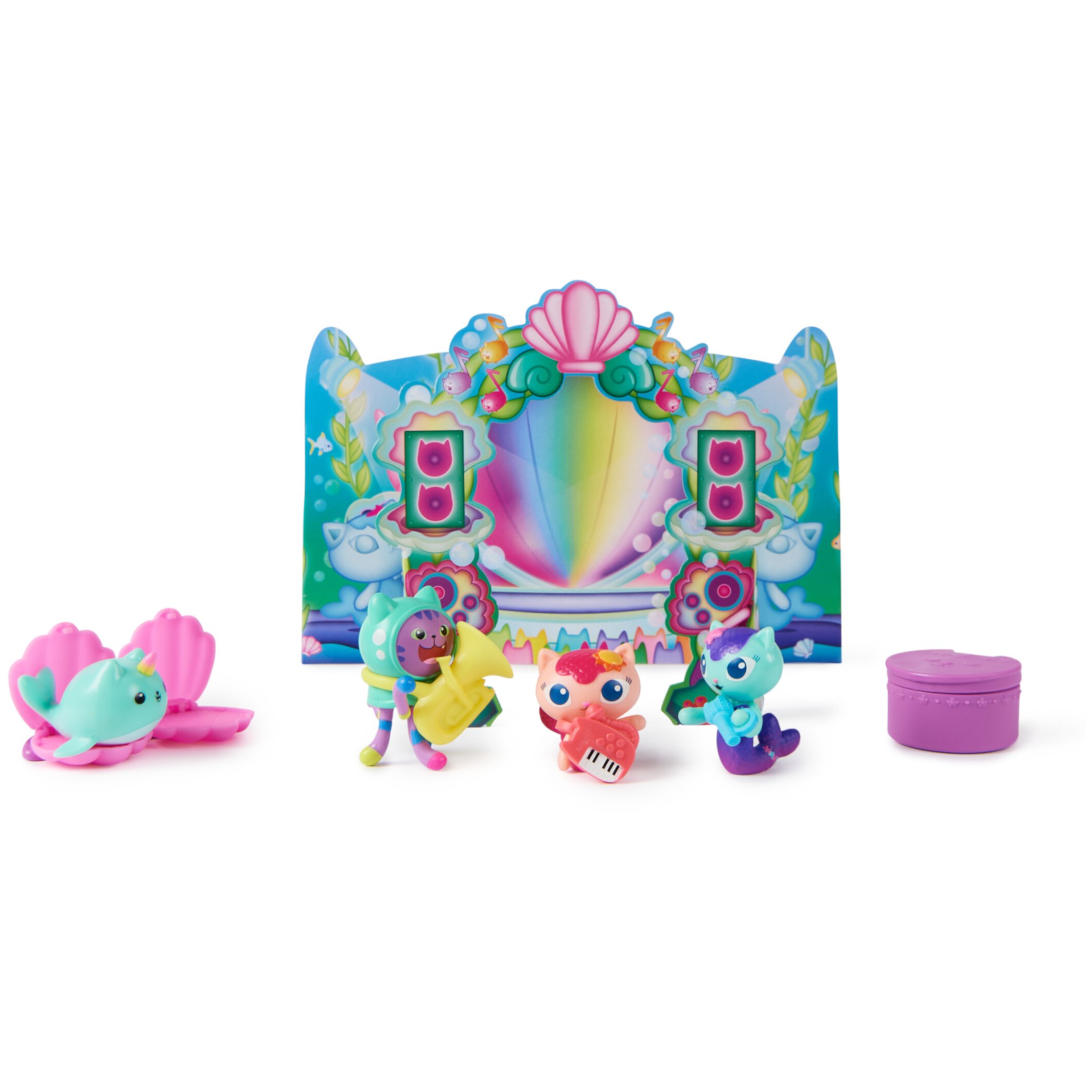 Gabby’s Dollhouse, Mermaid-lantis Figure Set with 4 Toy Figures and Dollhouse Furniture Gabby's Dollhouse