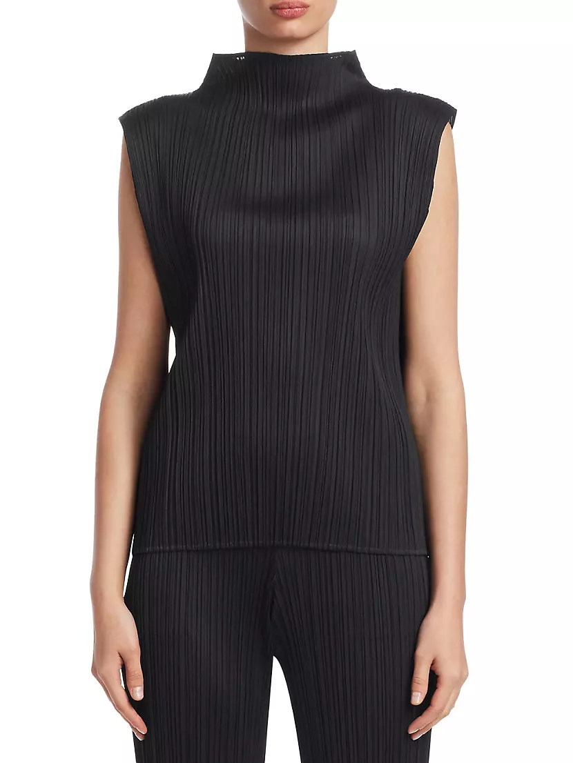 Женская Блузка Pleats Please Issey Miyake Basics High-Neck Pleats Please Issey Miyake