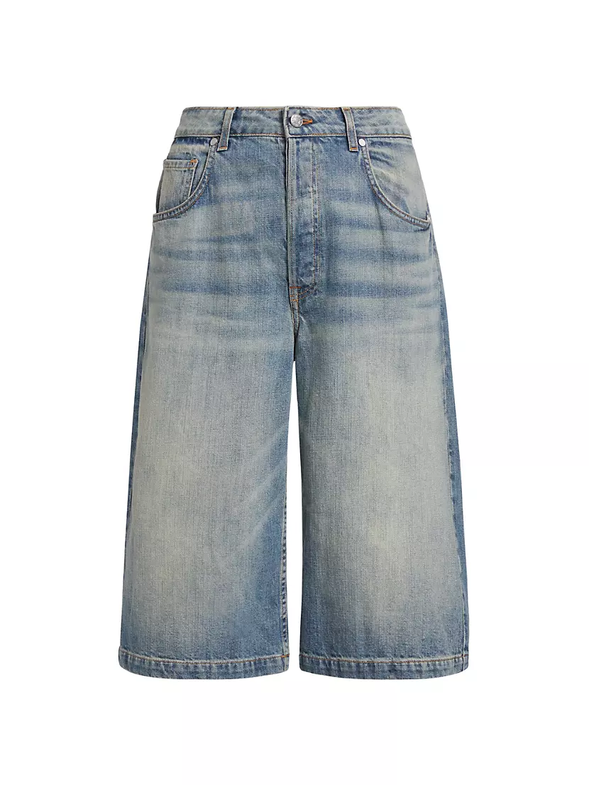 Джинсовые шорты Rizu от EB DENIM с низкой талией и пятью карманами Eb Denim