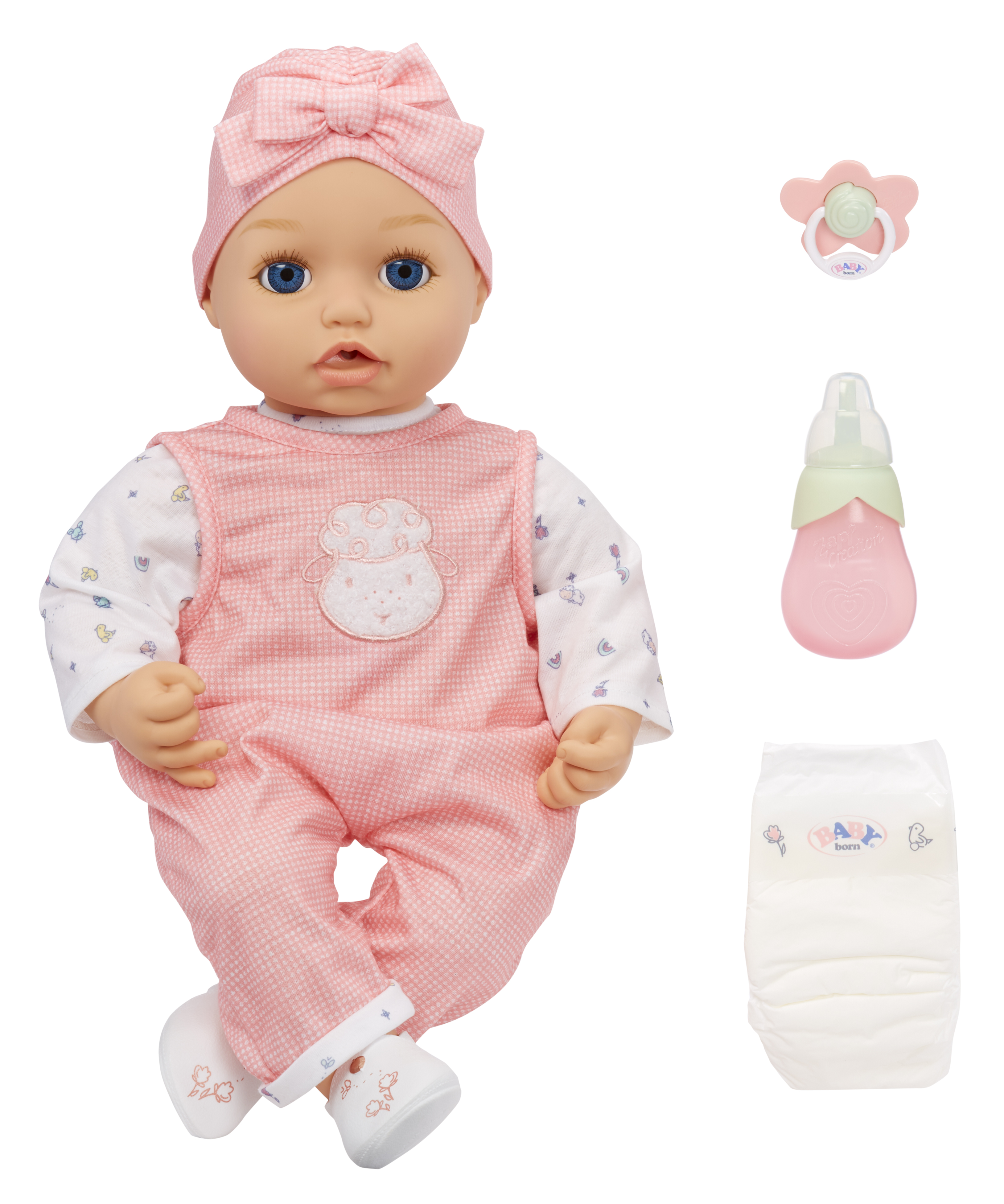 Baby Born My Real Baby Doll Annabell, Blue Eyes: Realistic Soft-Bodied Baby Doll, Kids Ages 3+, Sounds, Drinks & Wets,Cries Tears Baby Born