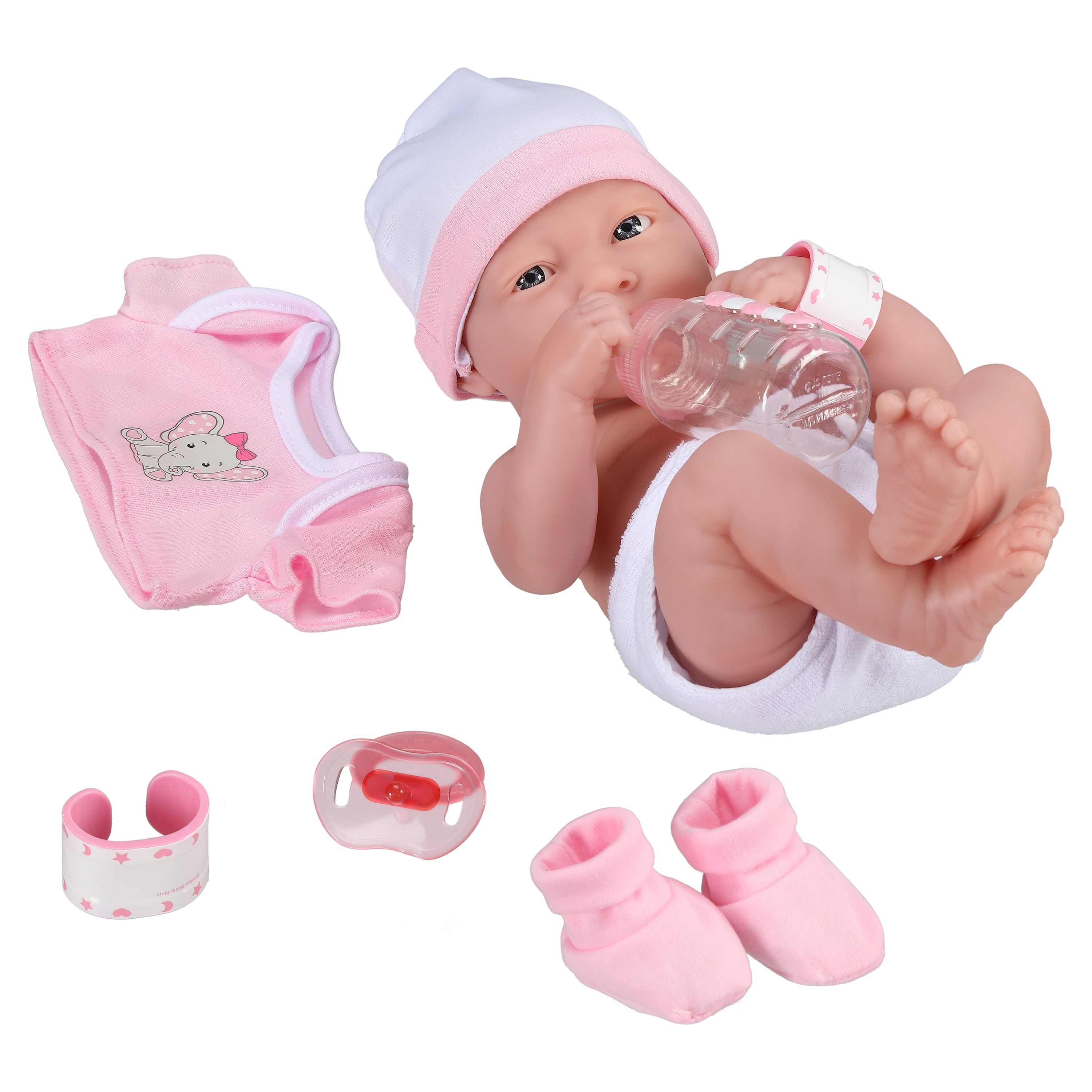 My Sweet Love Baby's First Day Pink Play Set, 10 Pieces, Featuring Realistic 14" Washable La Newborn Doll, Perfect for Children 2+ My Sweet Love