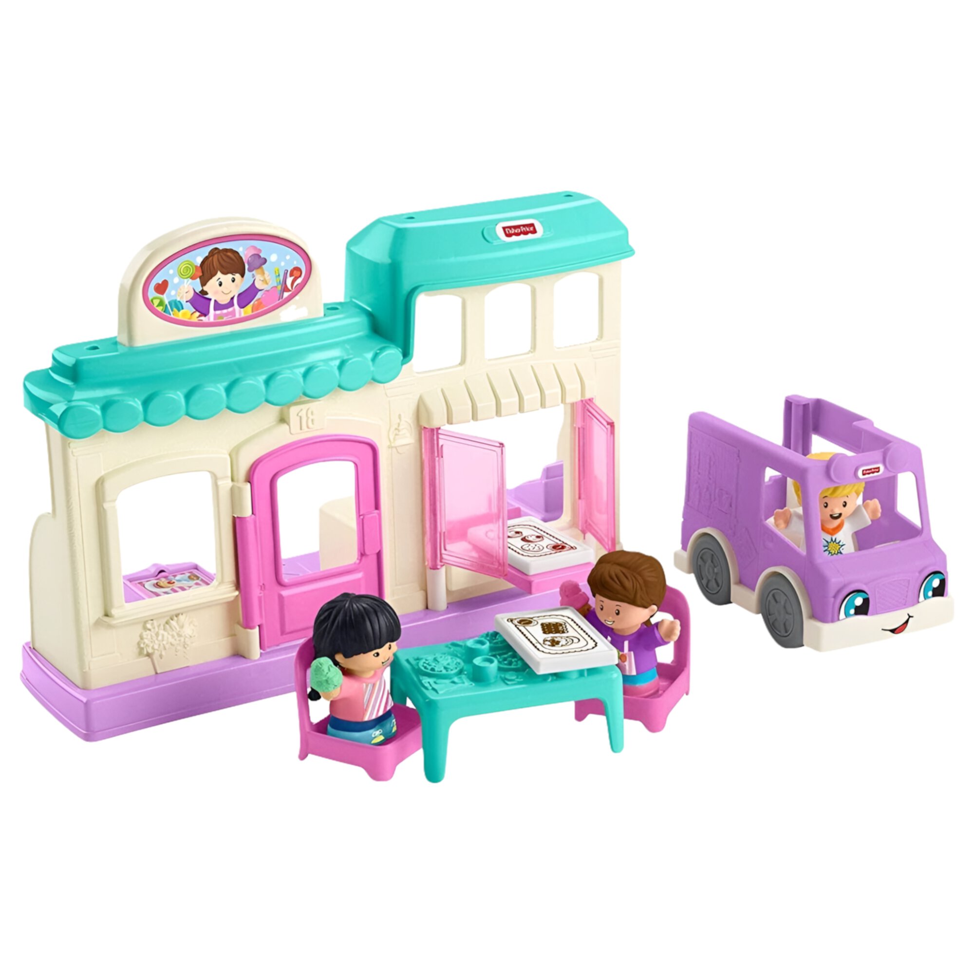 Fisher-Price Poco Tiempo de la Gente para un Regalo Delicia Conjunto, Juego de Niños Pequeños Conjunto W Ith Figuras Fisher-Price