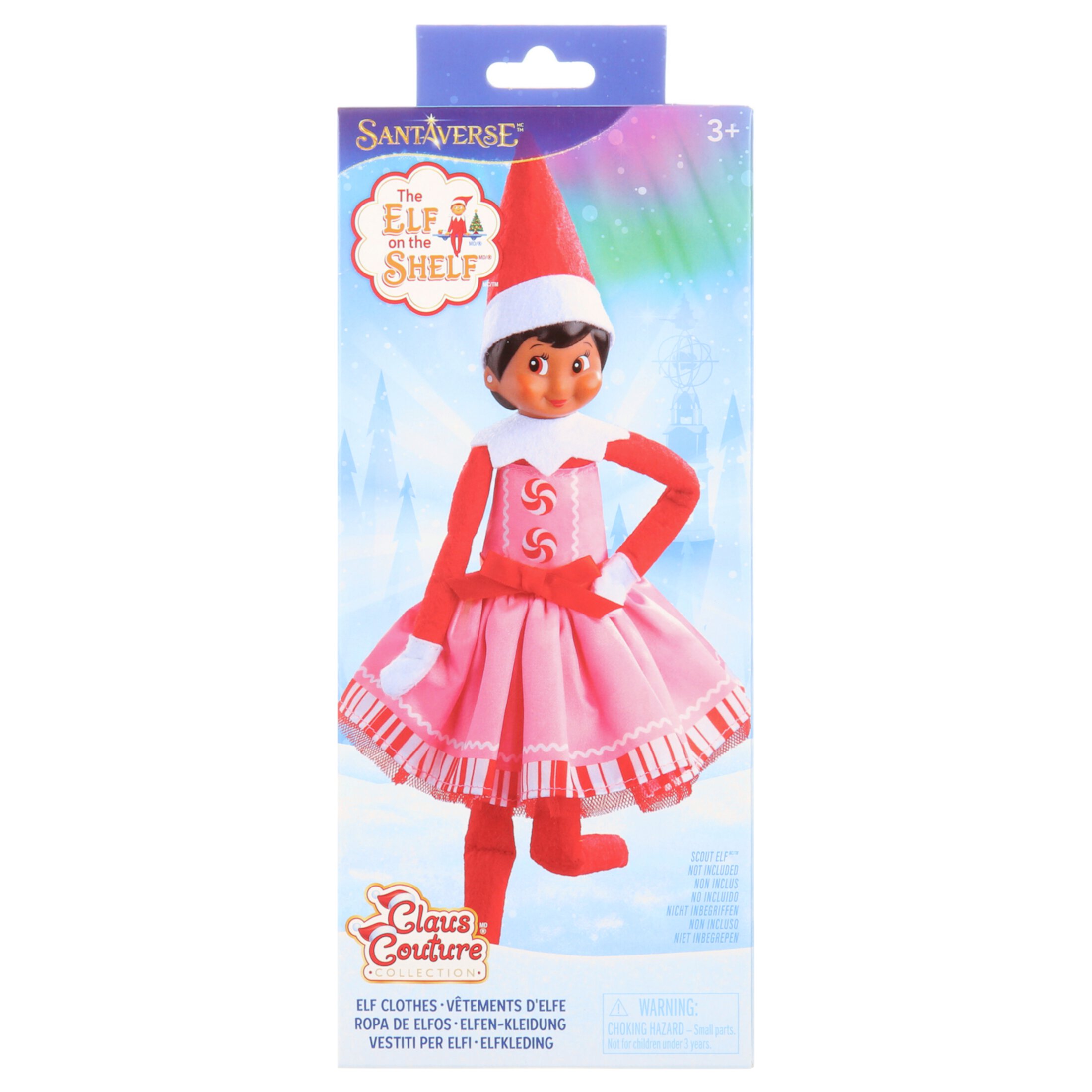 The Elf on the Shelf Claus Couture Pink Peppermint Party Dress for your Scout Elf The Elf on the Shelf