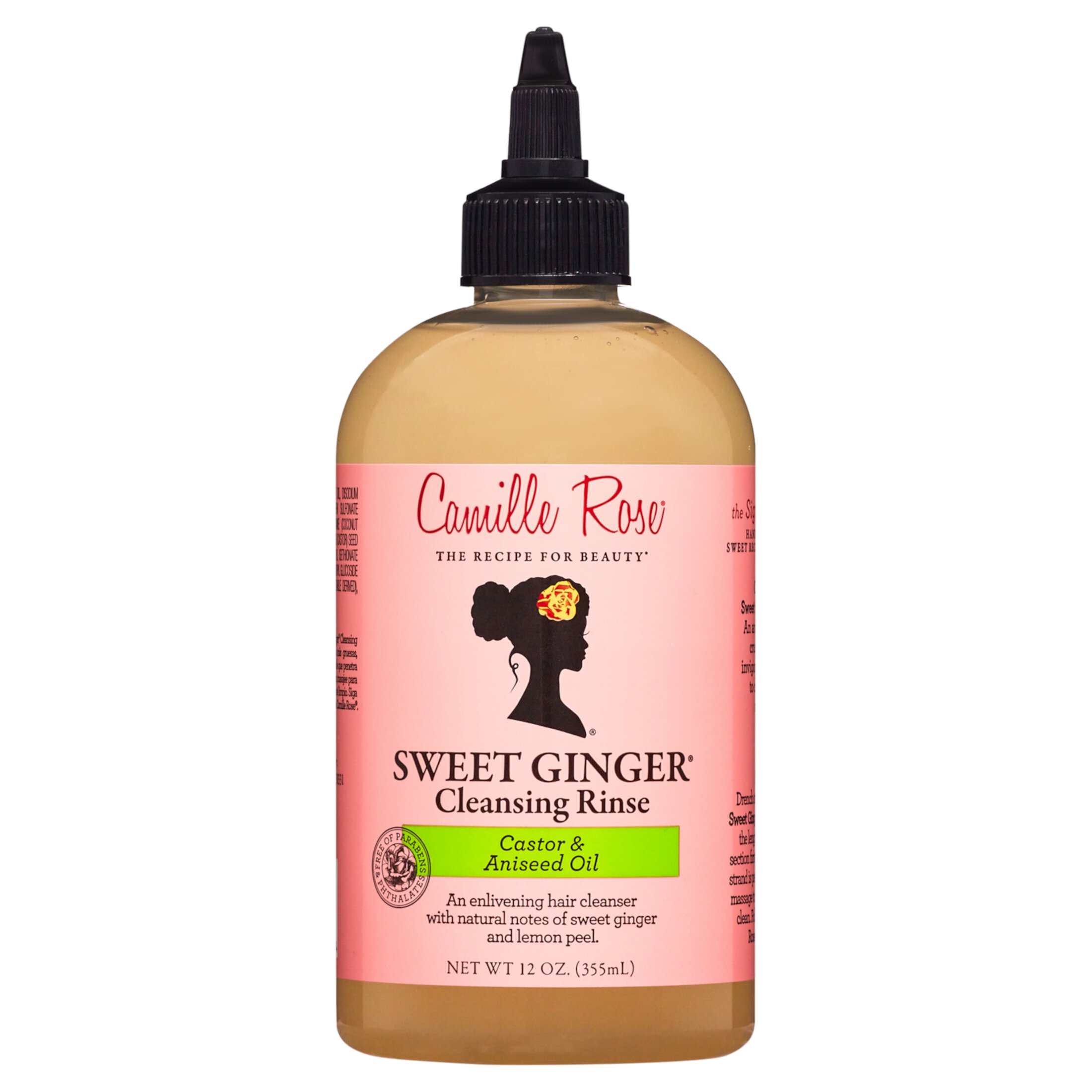 Camille Rose Sweet Ginger Cleansing Rinse, 12 oz, Squeeze Bottle Camille Rose