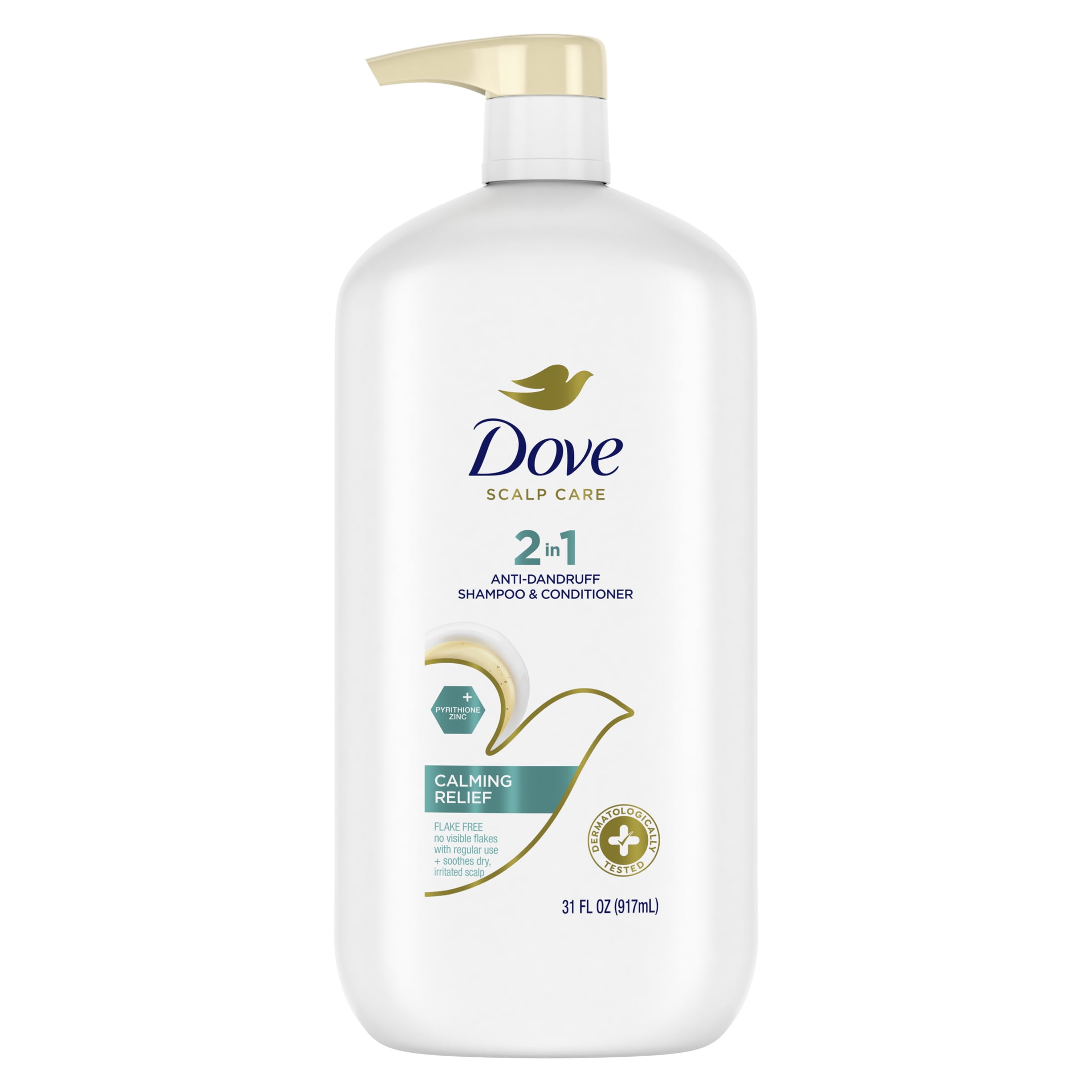 Dove Scalp Care 2-in-1 Anti-Dandruff Shampoo & Conditioner Calming Relief, 31 oz Dove