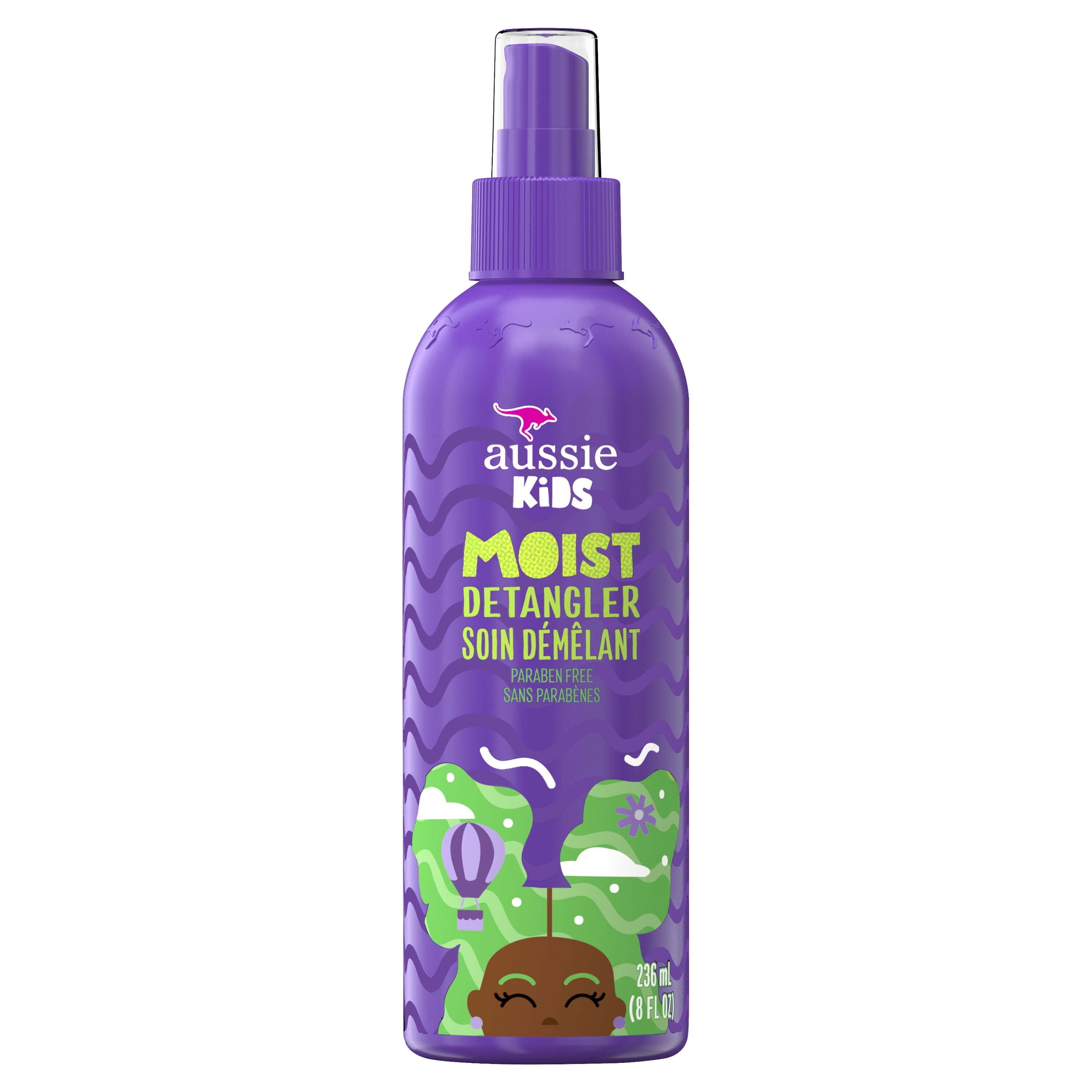 Aussie Kids Moist Detangler Spray for Kids, All Hair Types, 8 fl oz Aussie