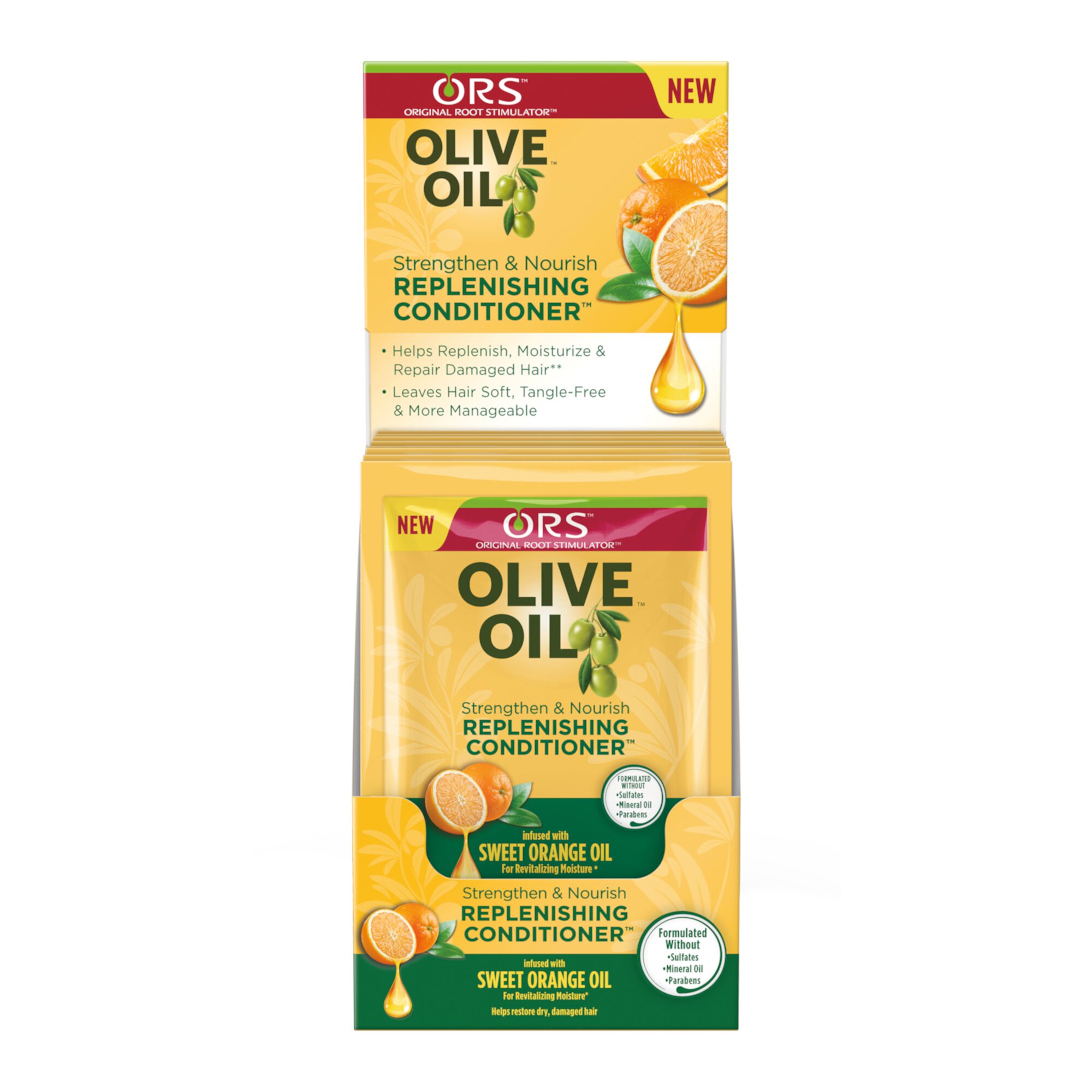 ORS Olive Oil Replenishing Conditioner 1.75oz., for All Hair Types, Moisturizes, Squeeze Packette ORS