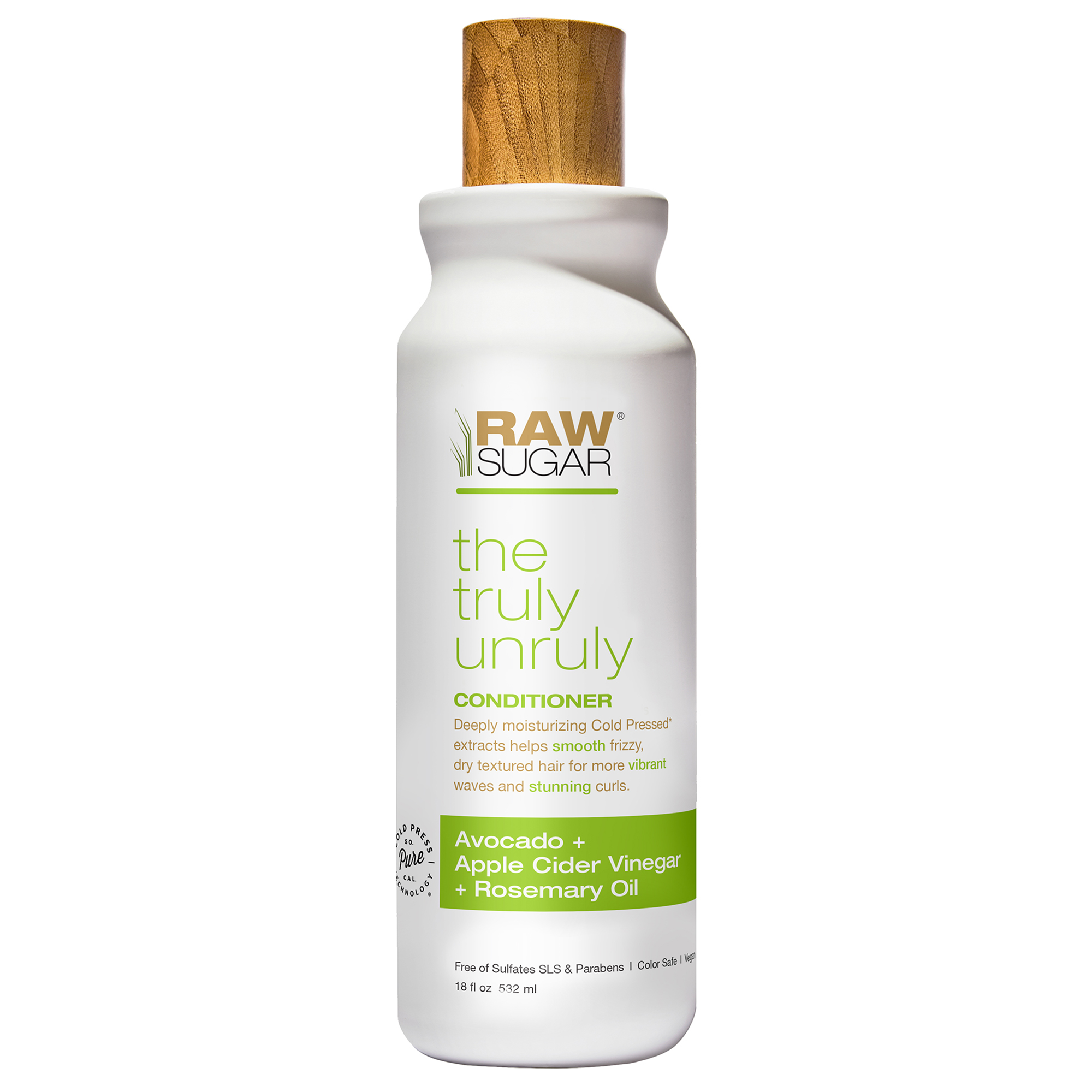 Raw Sugar Truly Unruly Conditioner, Avocado + Rosemary Oil, 18 fl oz RAW SUGAR