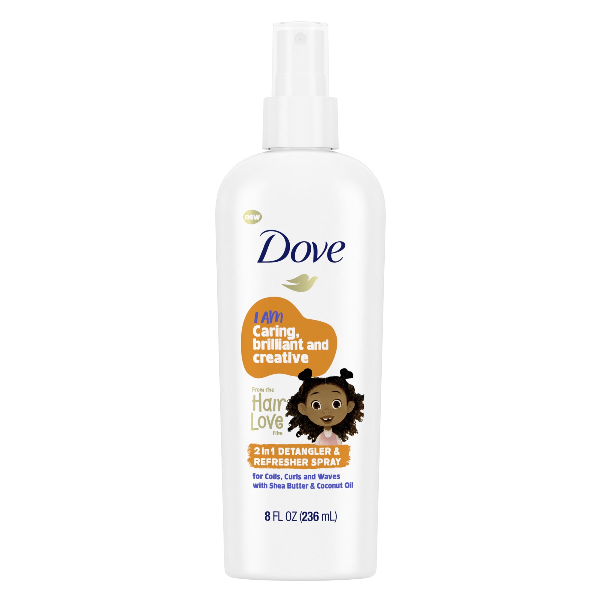 Dove 2-in-1 Detangler and Refresher Hairspray with Coconut and Shea Butter, 8 fl oz Dove