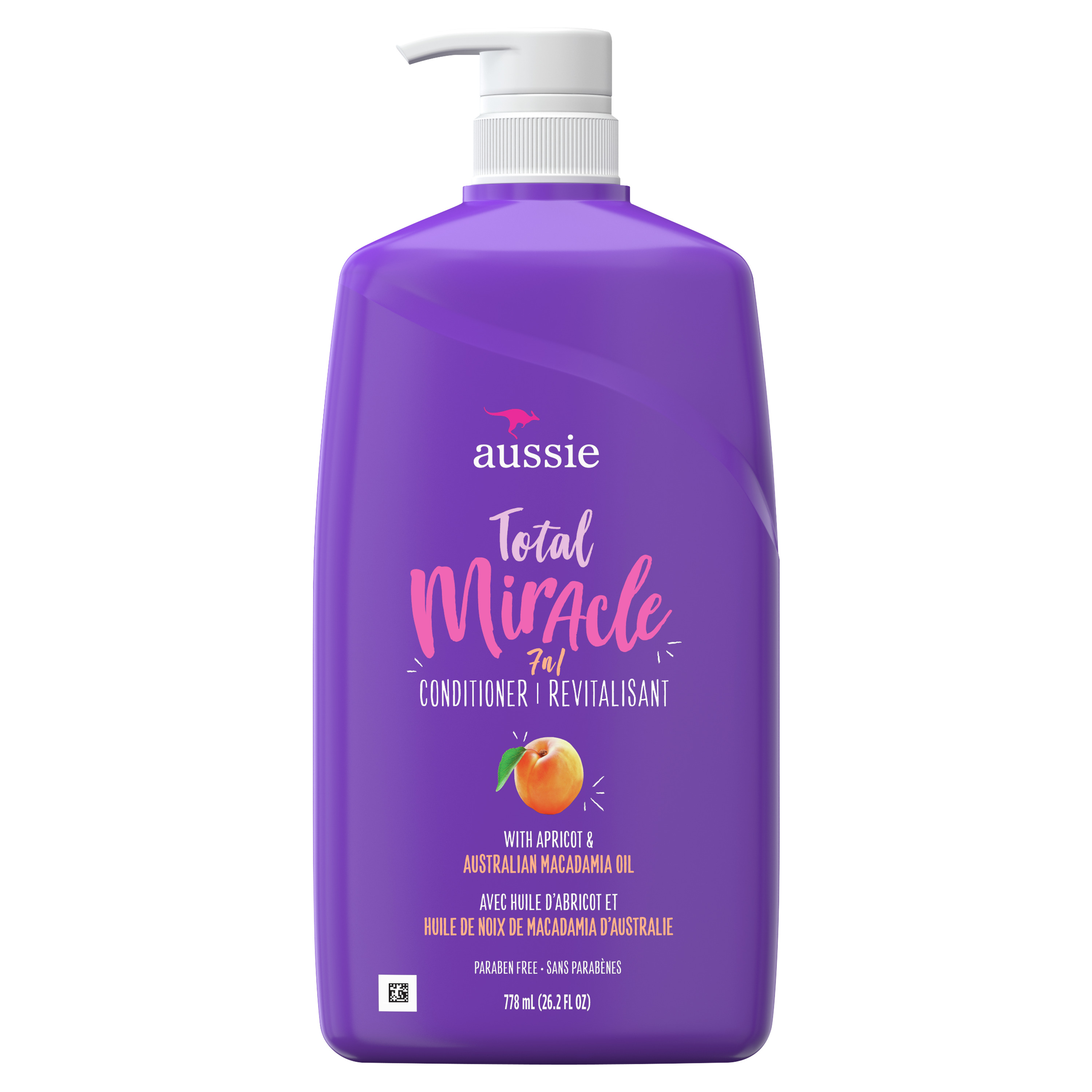 Aussie Total Miracle Conditioner, For Any Hair Type, Paraben Free, 26.2 fl oz Aussie