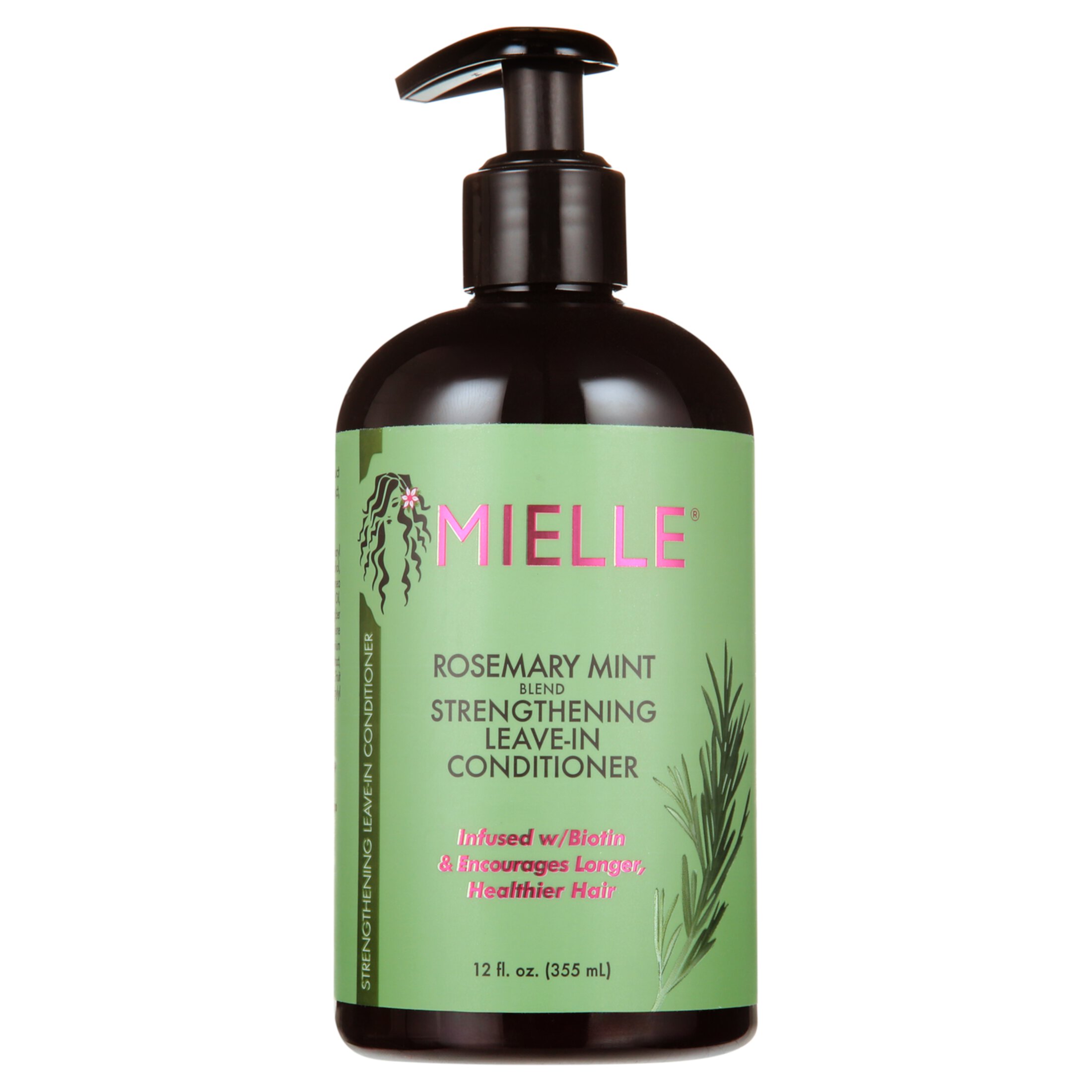 Mielle Rosemary Mint Leave-In Conditioner 12 fl oz, Moisturizing, All Hair Types, Pump Bottle Mielle Organics