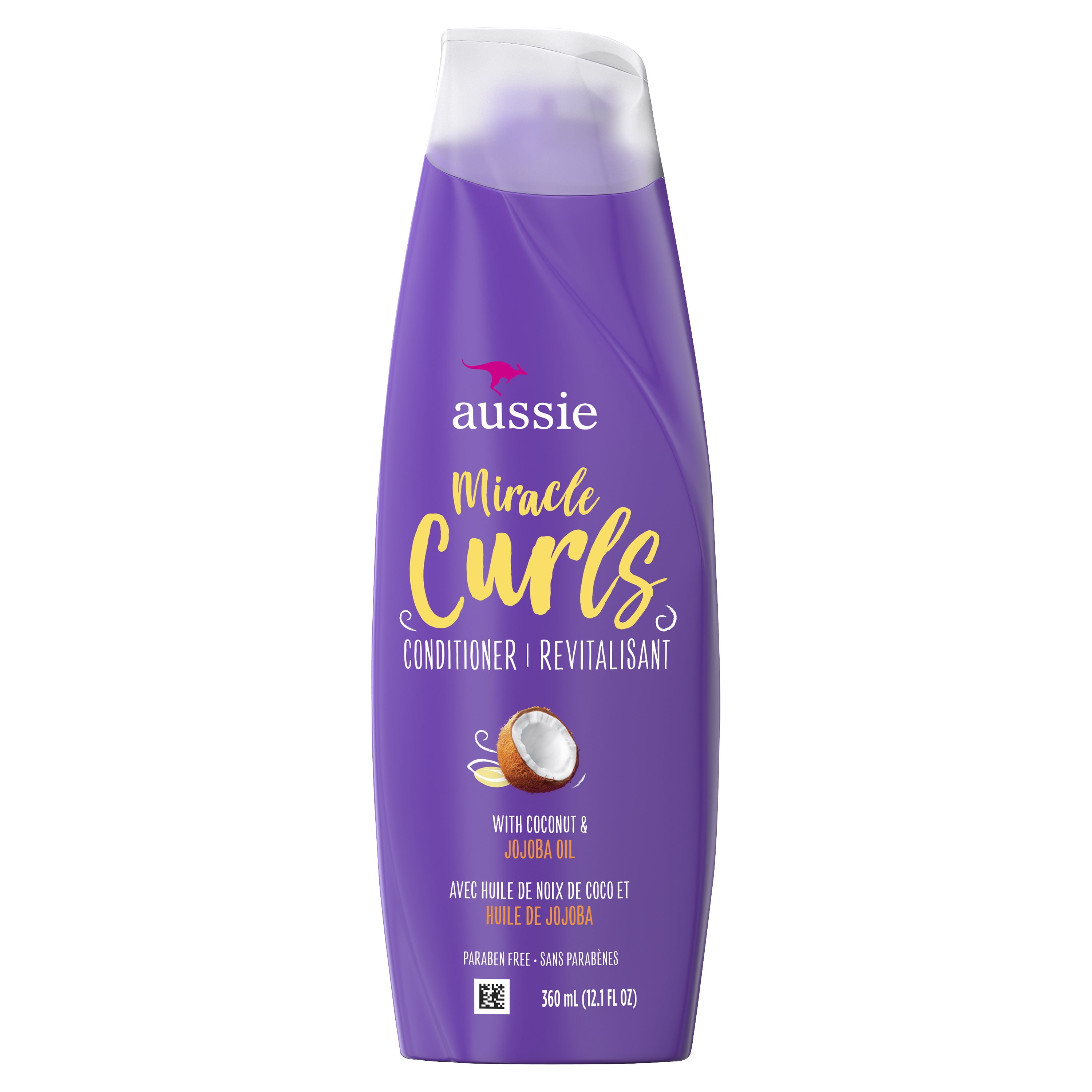 Aussie Miracle Curls with Coconut Oil, Paraben Free Conditioner, 12.1 fl oz for All Hair Types Aussie