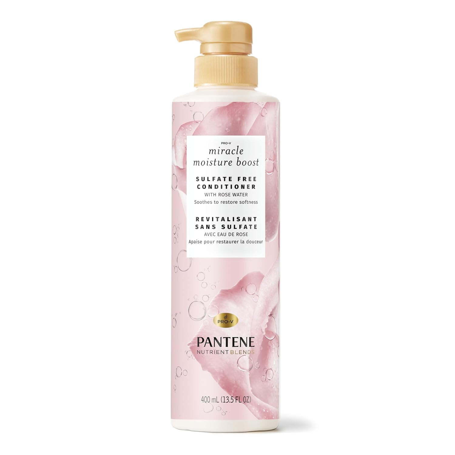 Pantene Nutrient Blends Miracle Moisture Boost Conditioner with Rose Water, 13.5 oz Pantene