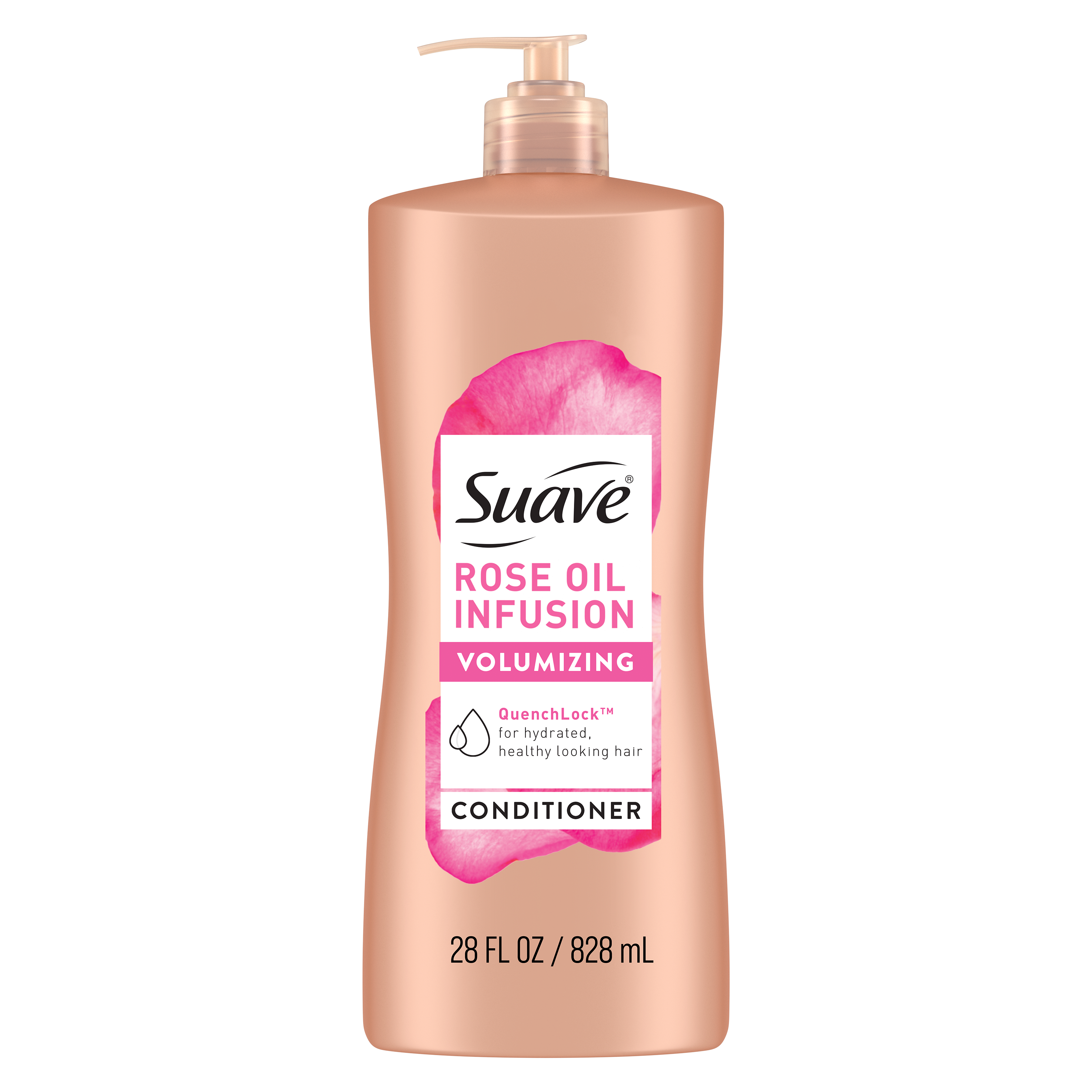 Suave Professionals Rose Oil Infusion Conditioner with Pump, Volumizing, 28 fl oz Suave