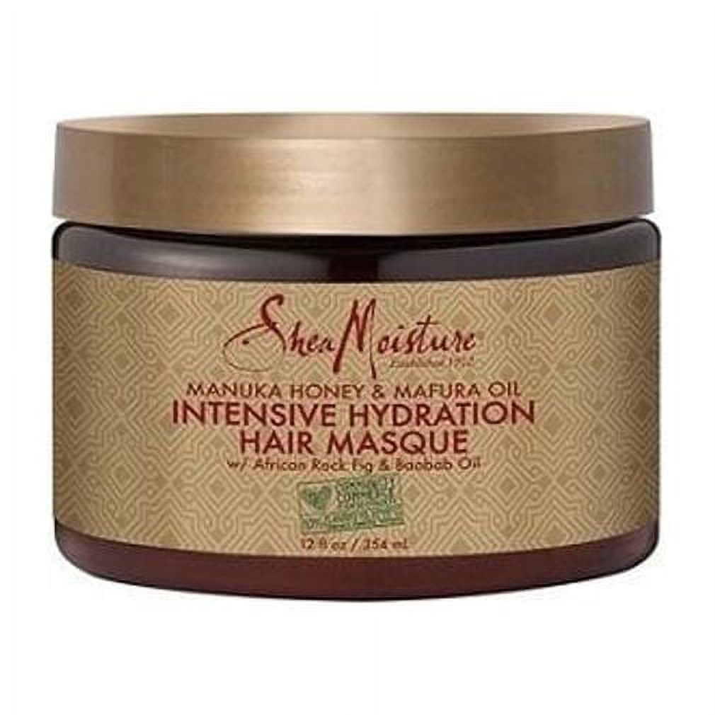 SheaMoisture Intensive Hydration Hair Mask Frizz Control with Manuka Honey and Mafura Oil, 12 fl oz SheaMoisture