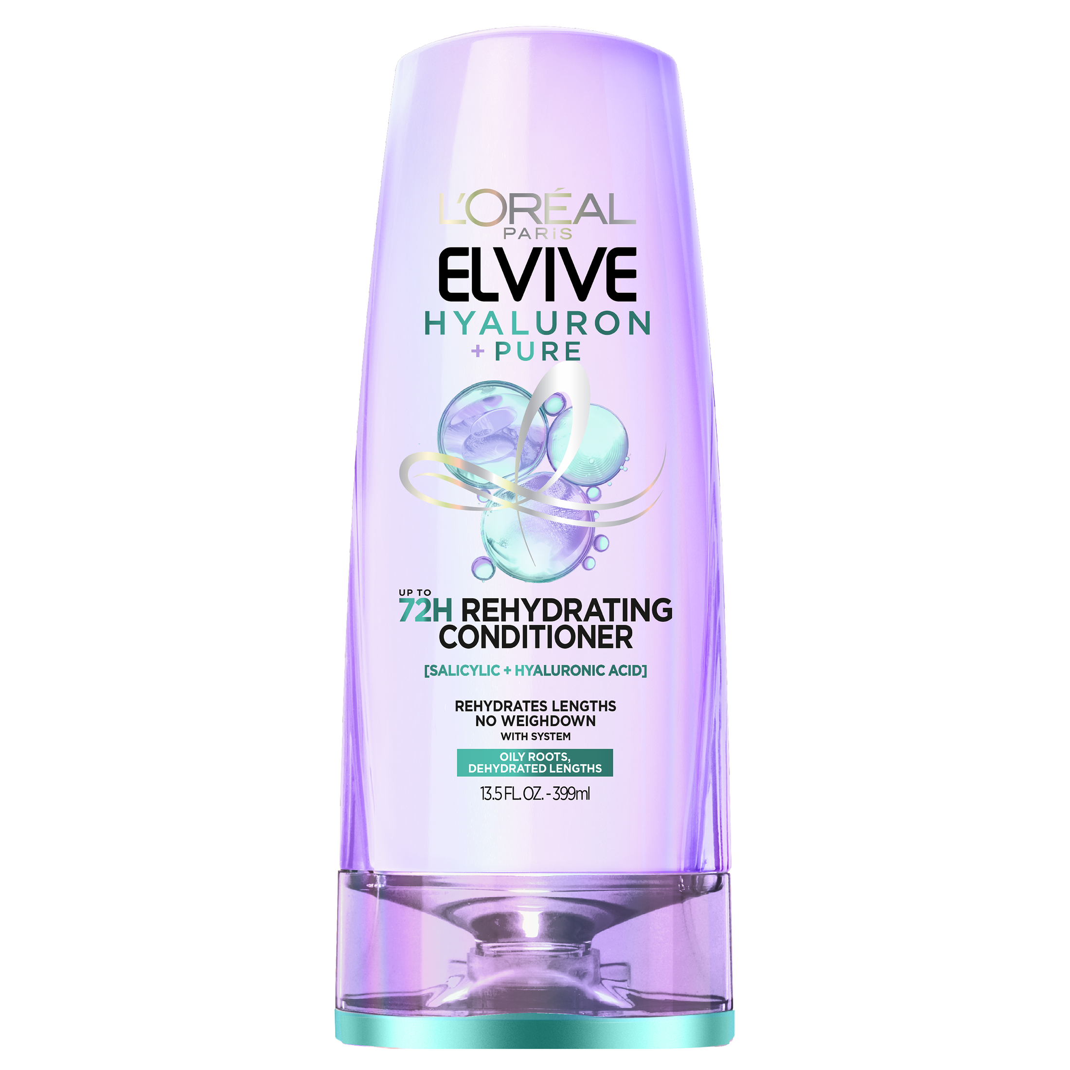 L'Oreal Paris Elvive Hyaluron Pure Moisturizing Conditioner for Oily Hair Squeeze Bottle 13.5 fl oz L'Oréal Paris