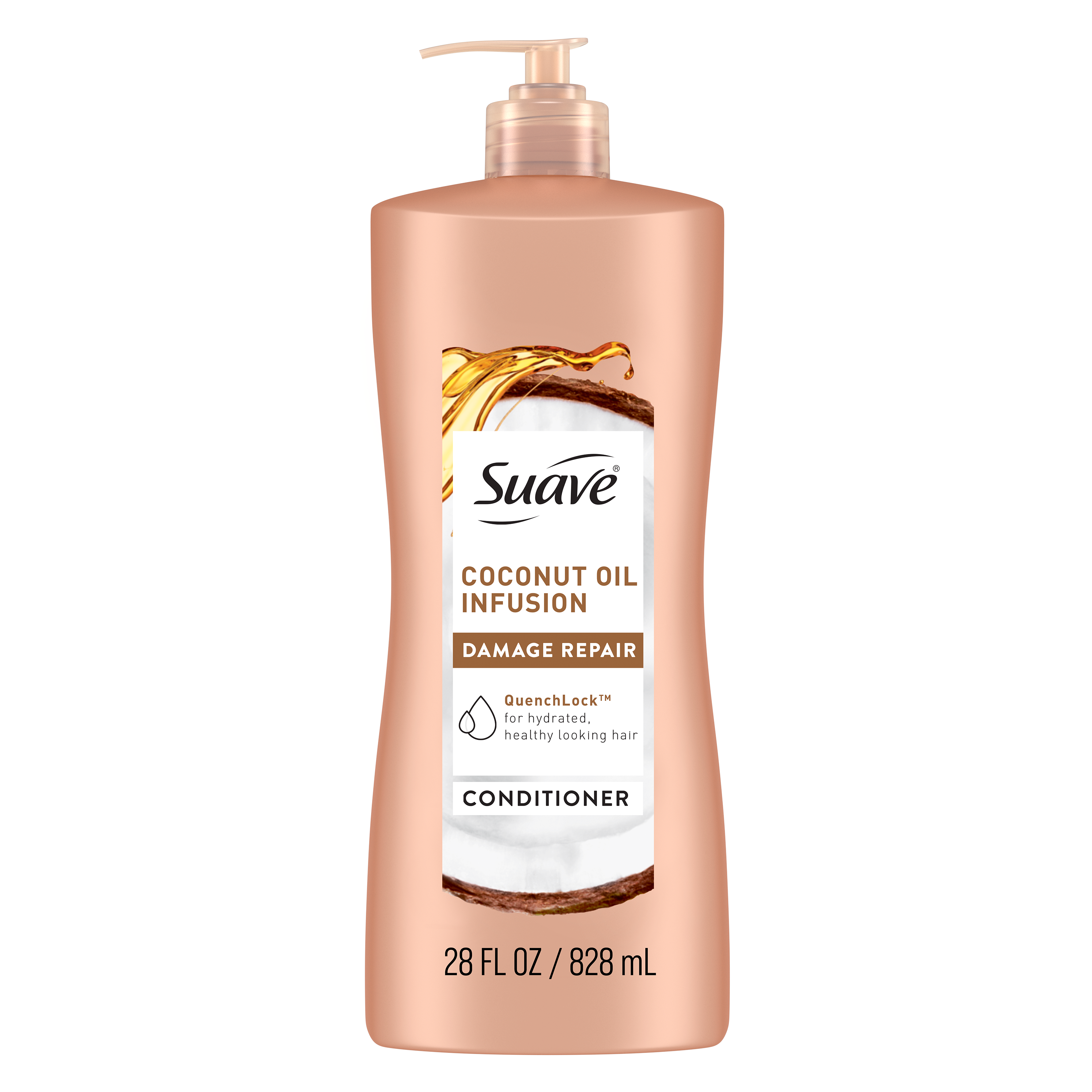 Suave Professionals Coconut Oil Infusion Conditioner with Pump, Repairing, 28 fl oz Suave