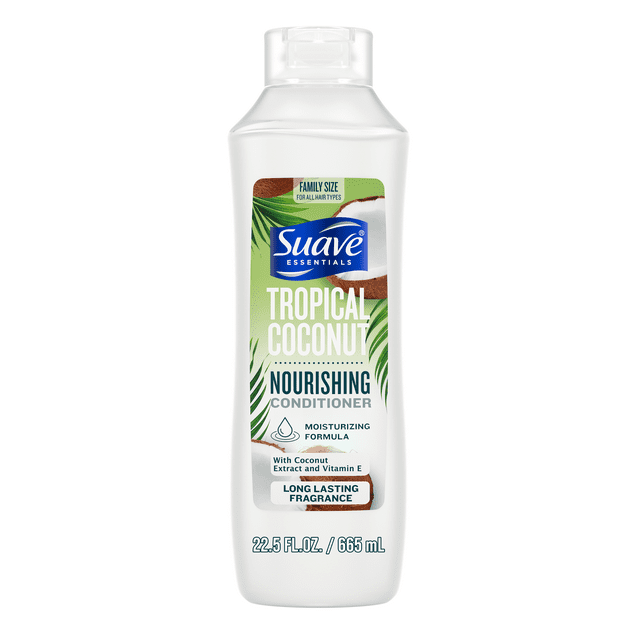 Suave Essentials Nourishing Conditioner, Tropical Coconut, 22.5 fl oz Suave